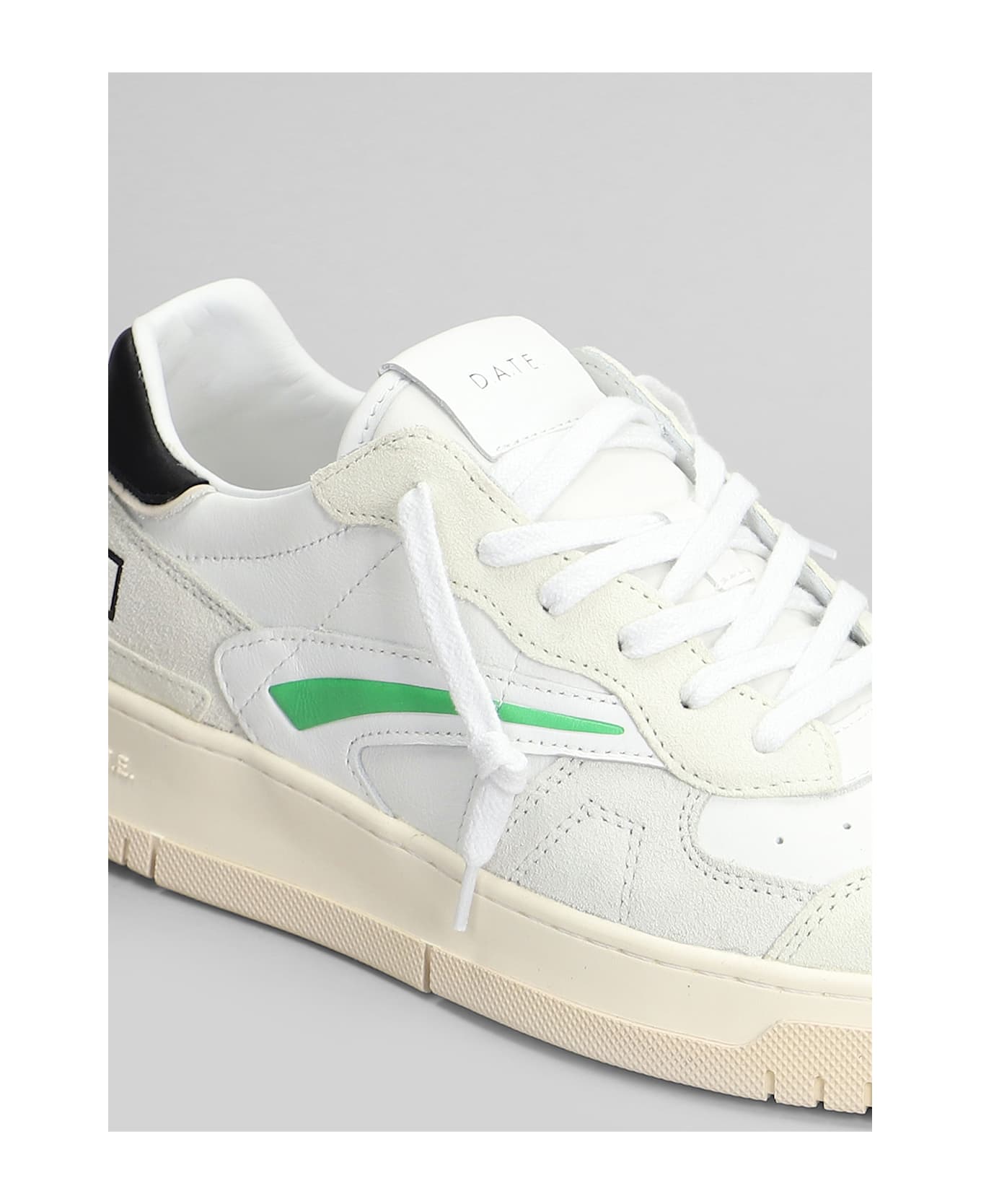 D.A.T.E. Torneo Pure Soft Sneakers In White Suede And Leather - White
