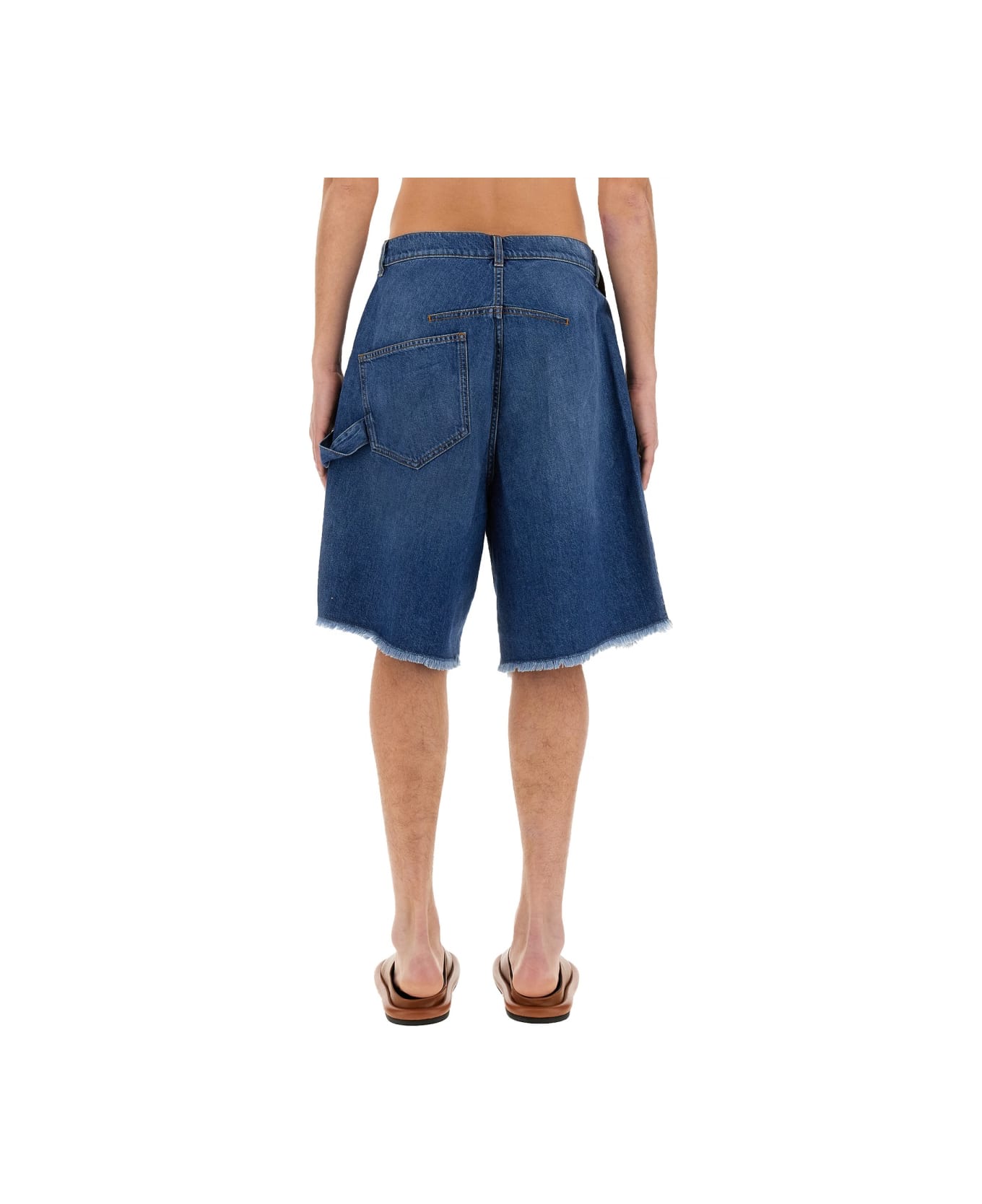 J.W. Anderson Twisted Workwear Bermuda Shorts - BLUE