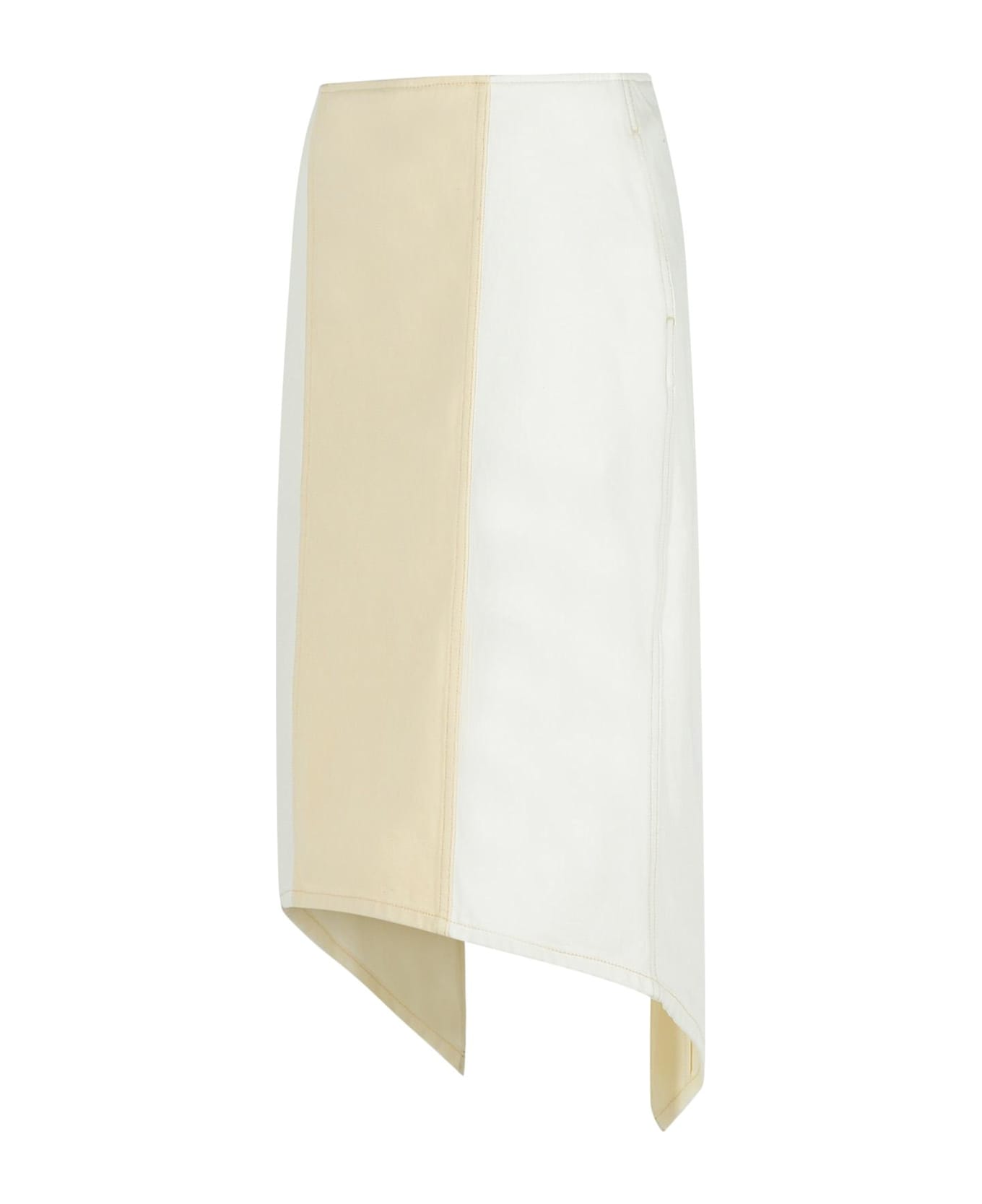 J.W. Anderson Layered White Cotton Skirt - White
