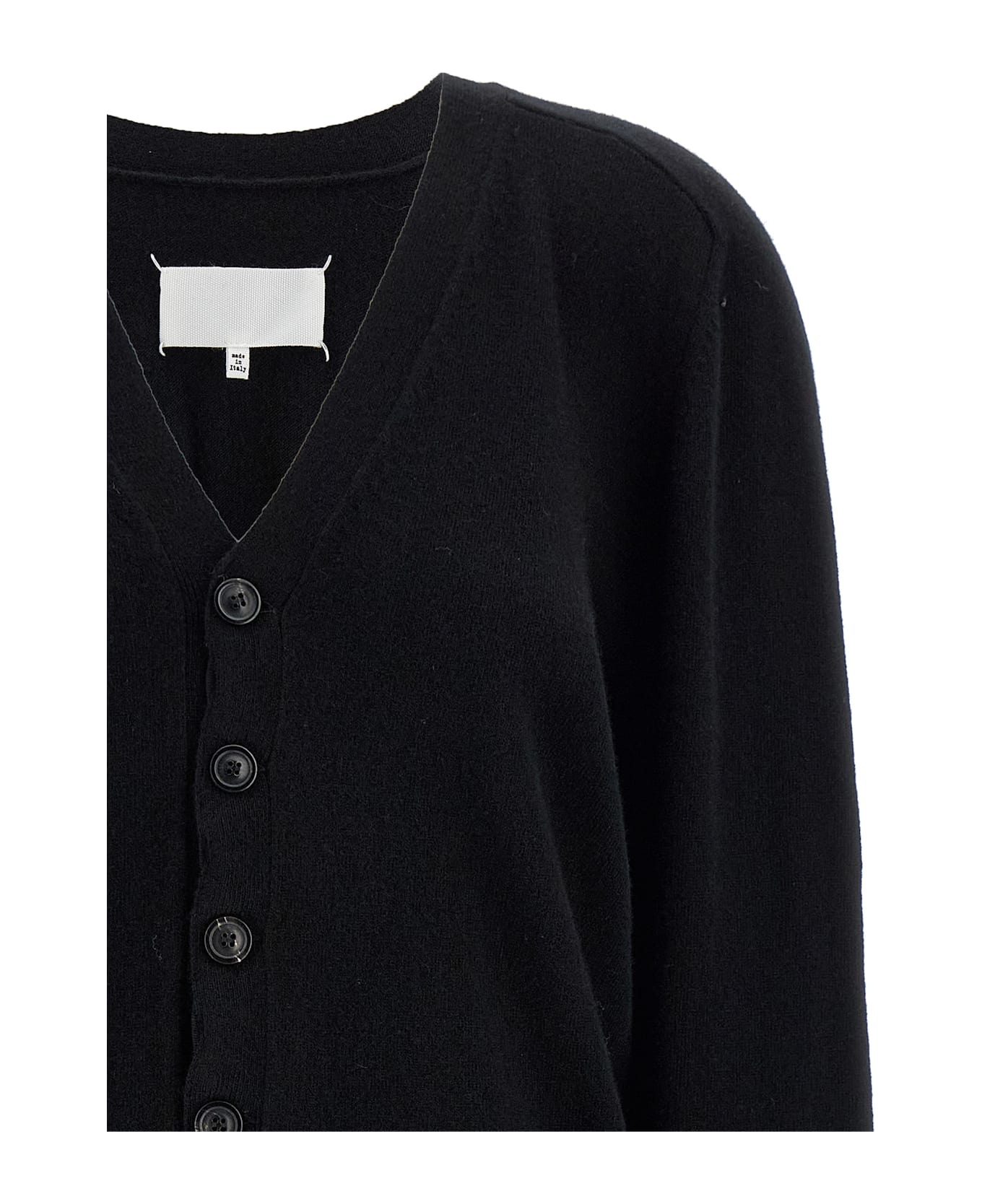 MM6 Maison Margiela 'four Stitches' Cardigan - Black