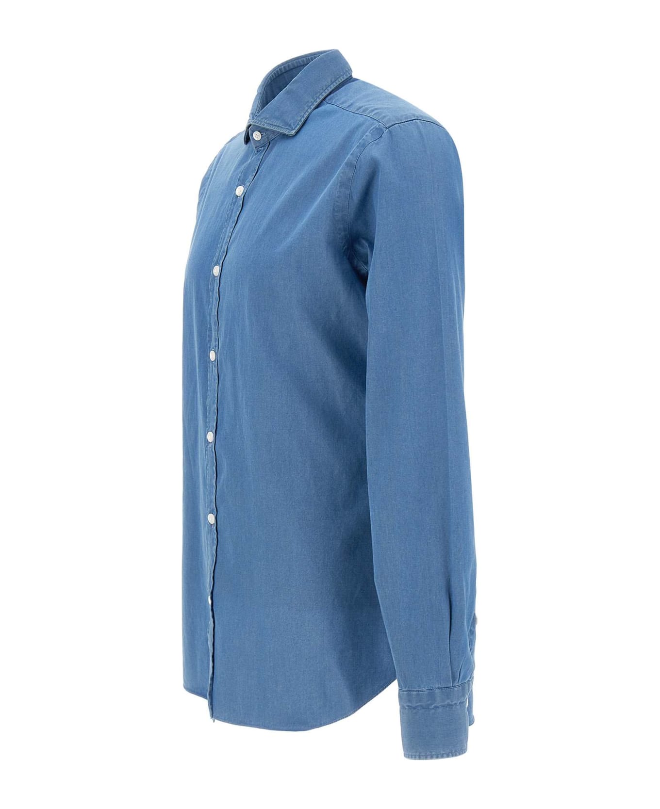 Barba Napoli Cotton Shirt - BLUE