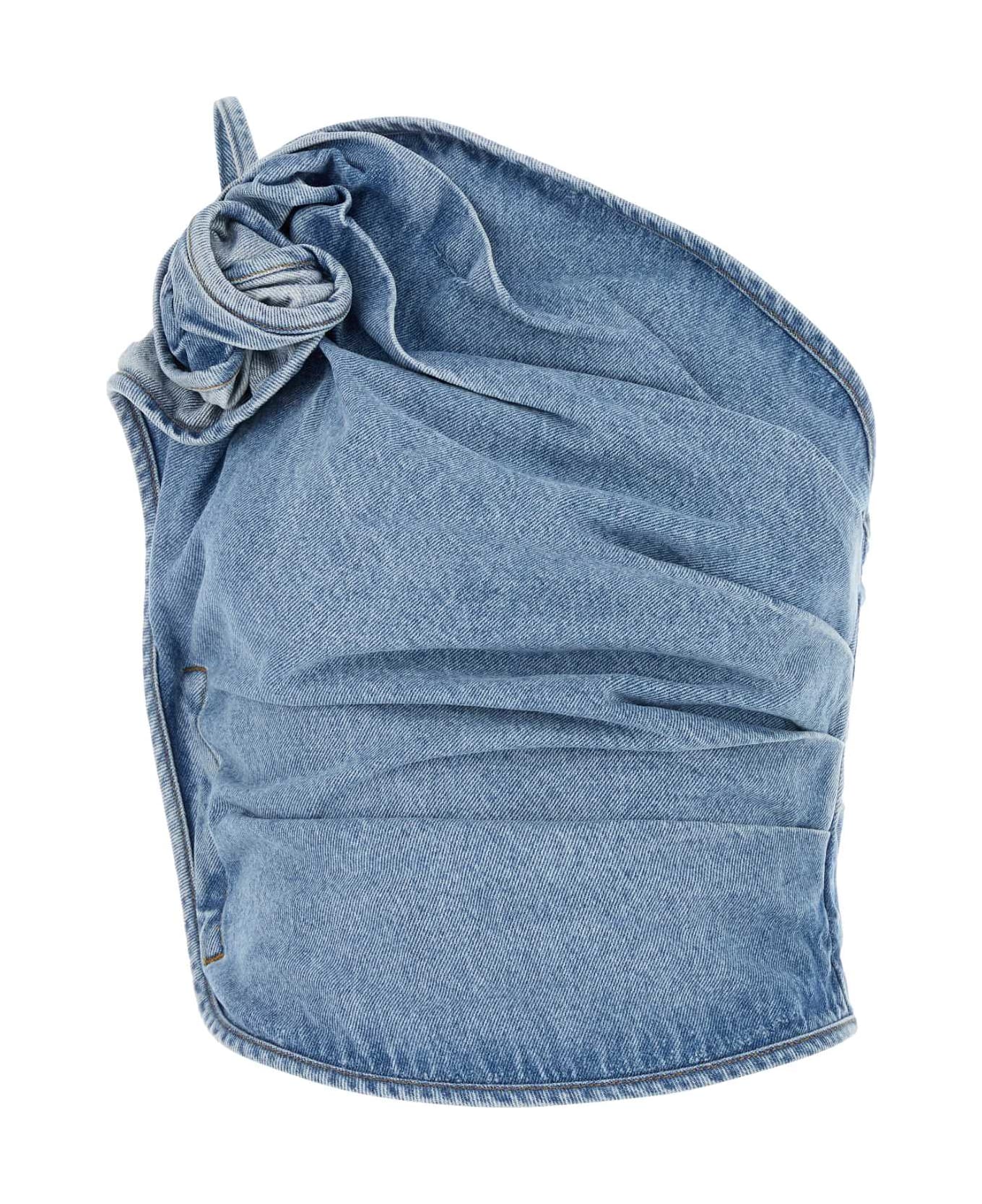 Magda Butrym Denim Top - LIGHTBLUE