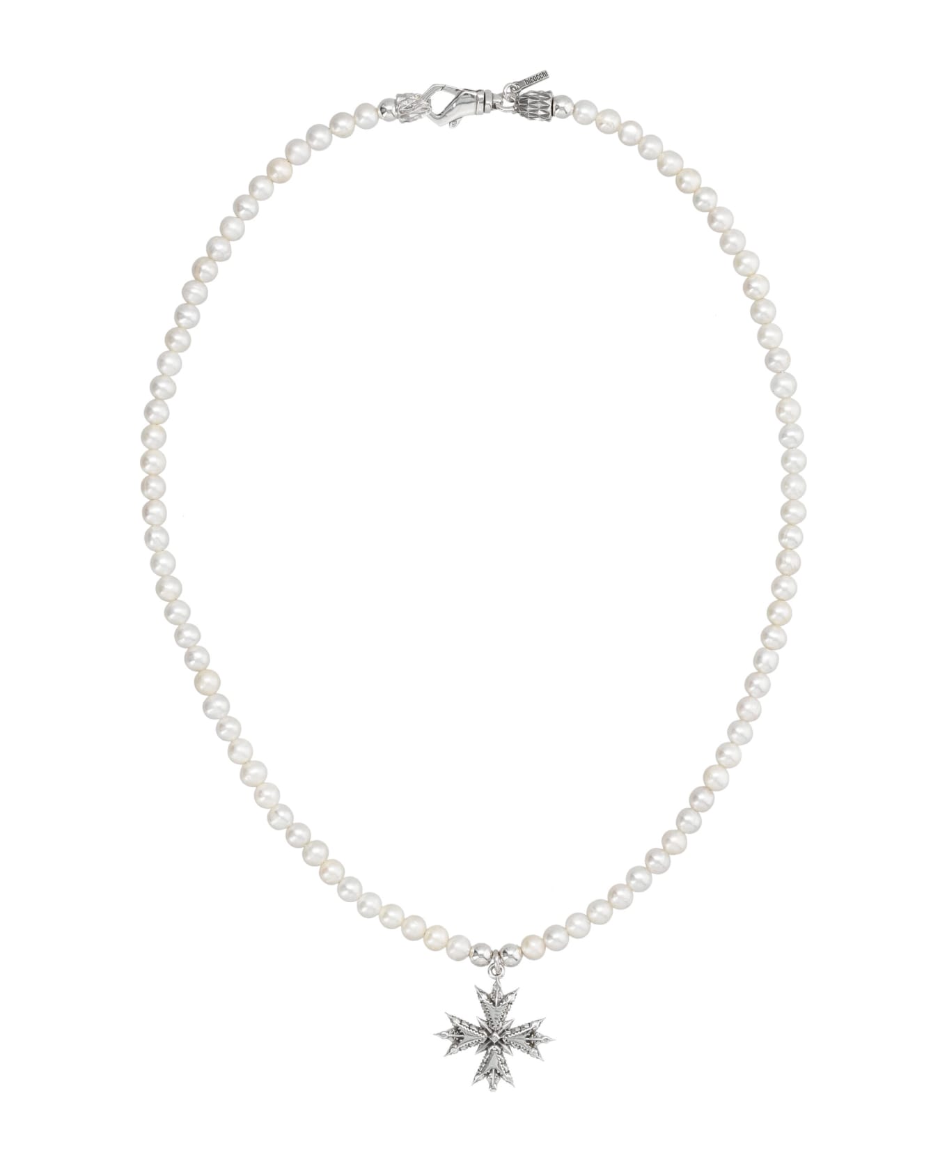 Emanuele Bicocchi Necklace Medium Pearl Crest - SILVER