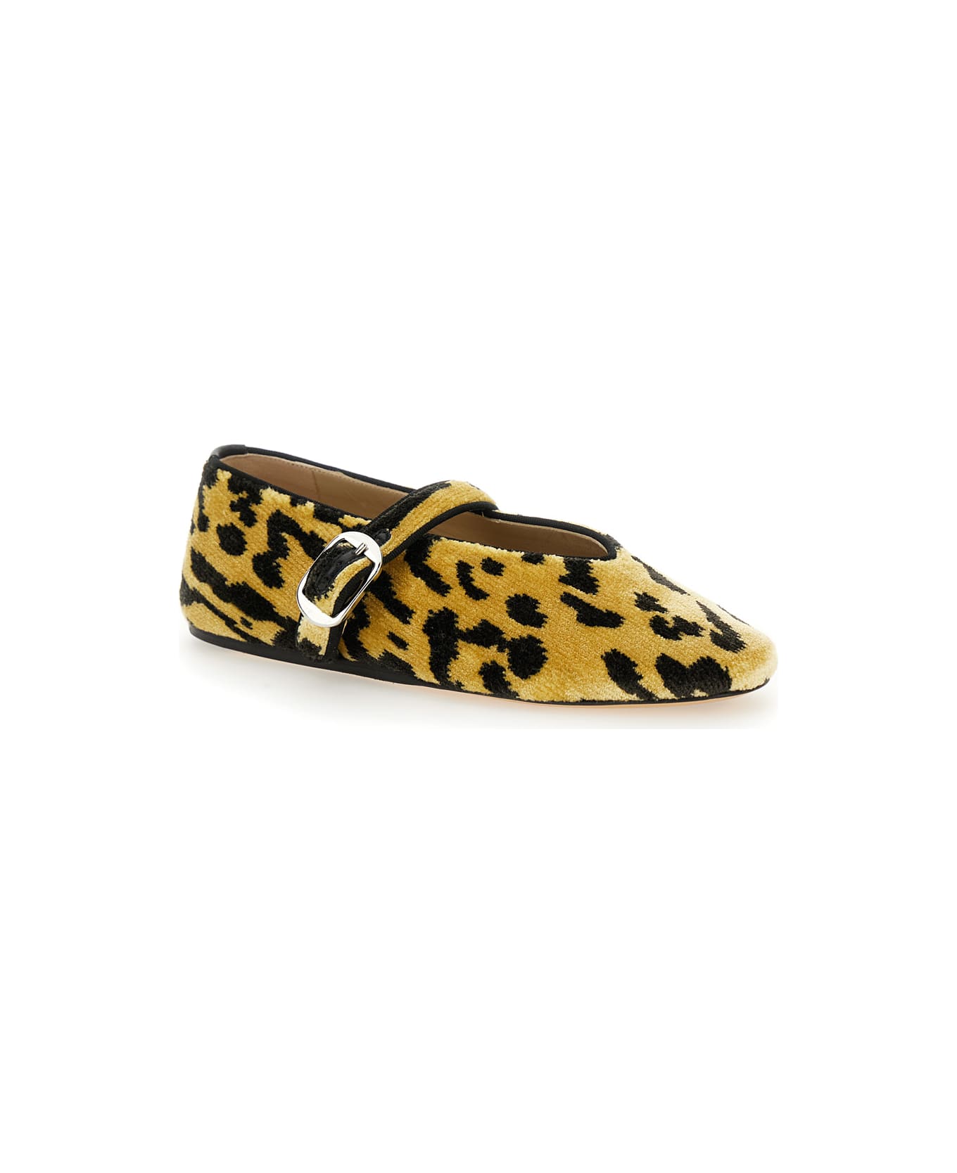 Le Monde Beryl 'stella' Multicolor Ballerinas With All-over Leopard Print In Velvet Woman - Multicolor