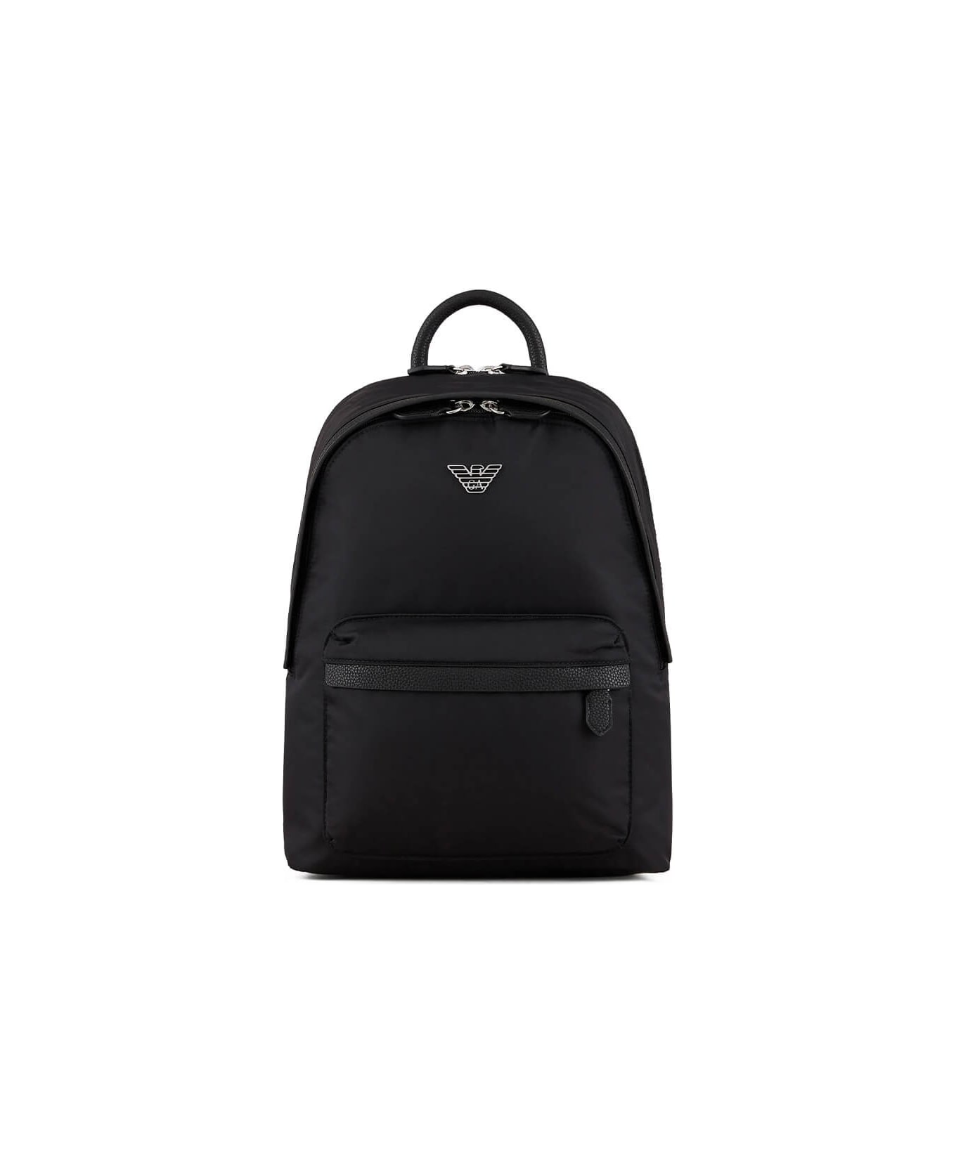 Emporio Armani Travel Essential Black Backpack - Nero