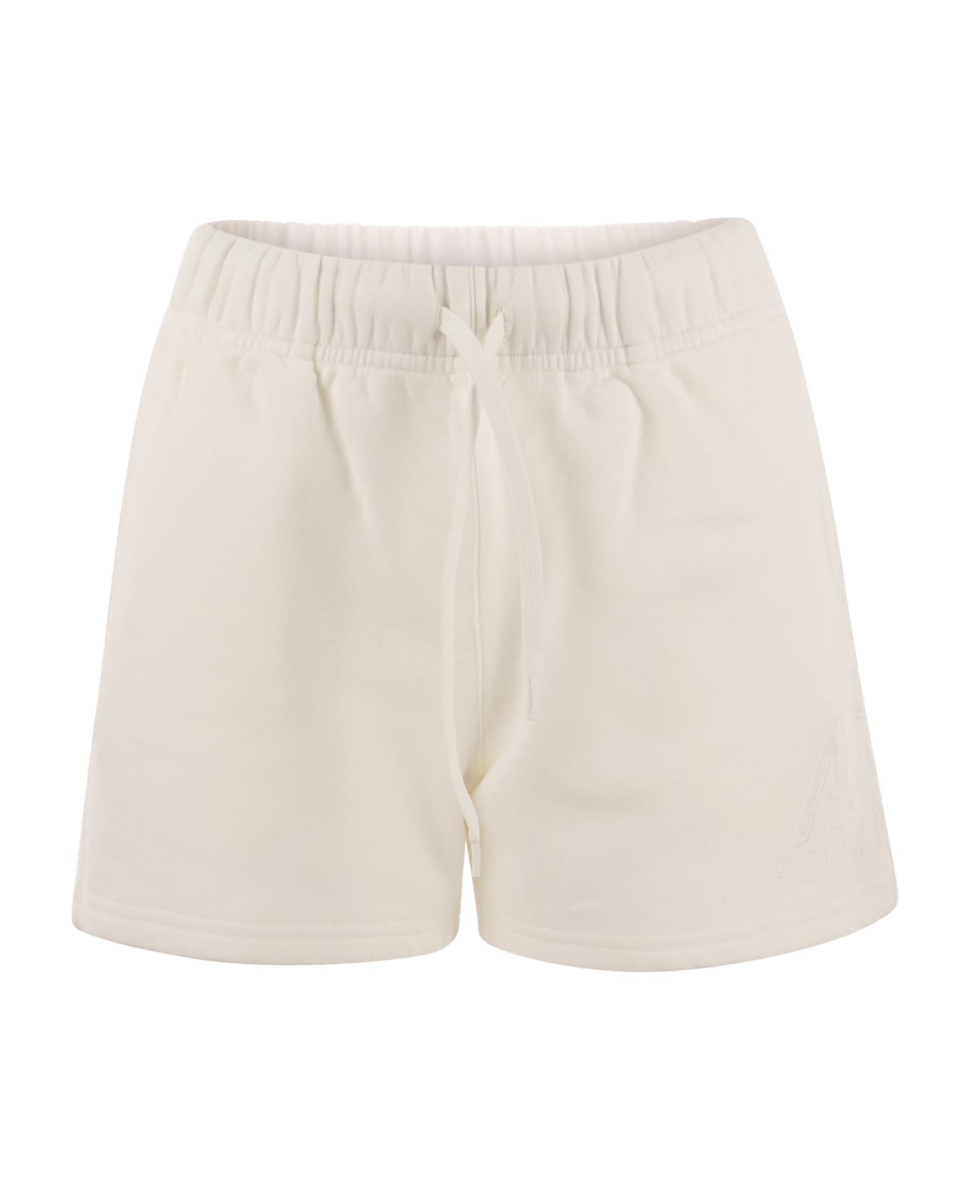 Autry Cotton Shorts With Embroidered Logo - White
