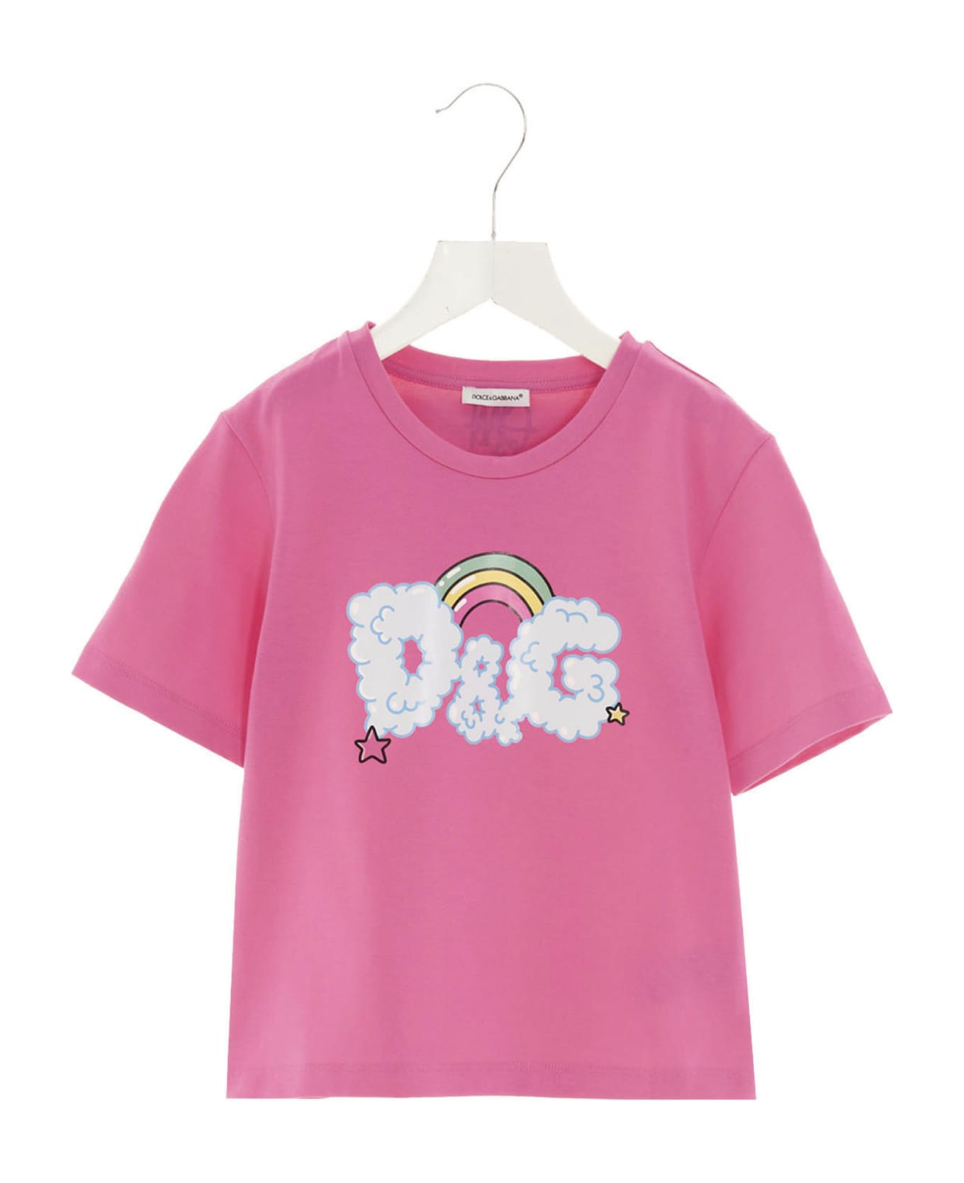 Dolce & Gabbana Gianpiero D'alessandro Collab 'dg Rainbow' T-shirt - Fuchsia