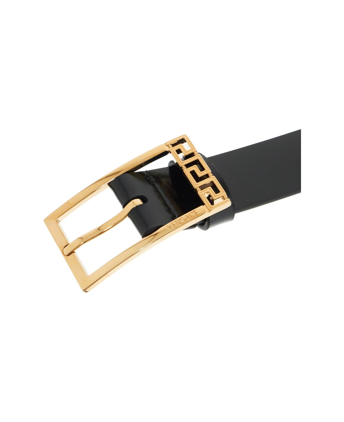 Versace Greek Belt - BLACK-VERSACE GOLD (Black)