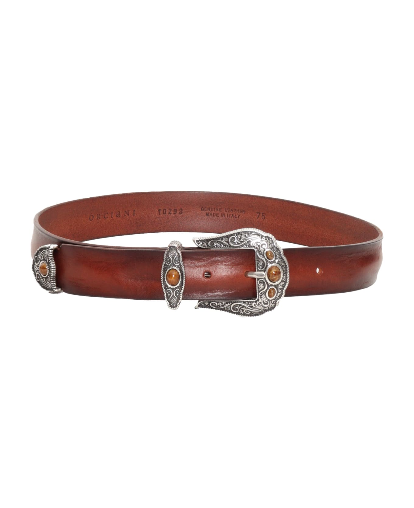 Orciani Texan Style Belt - BROWN ベルト