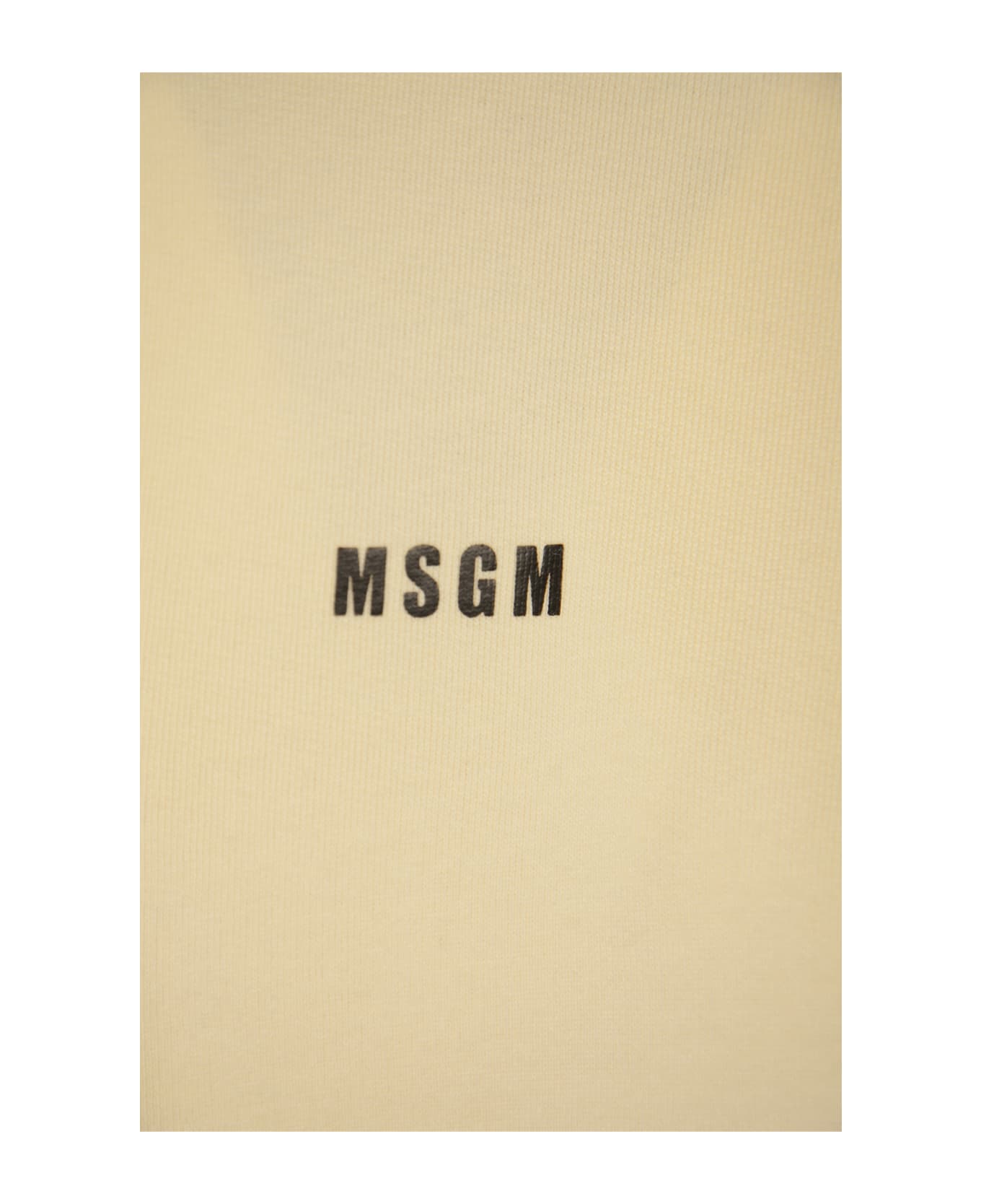 MSGM Logo Chest Hoodie - Off-White