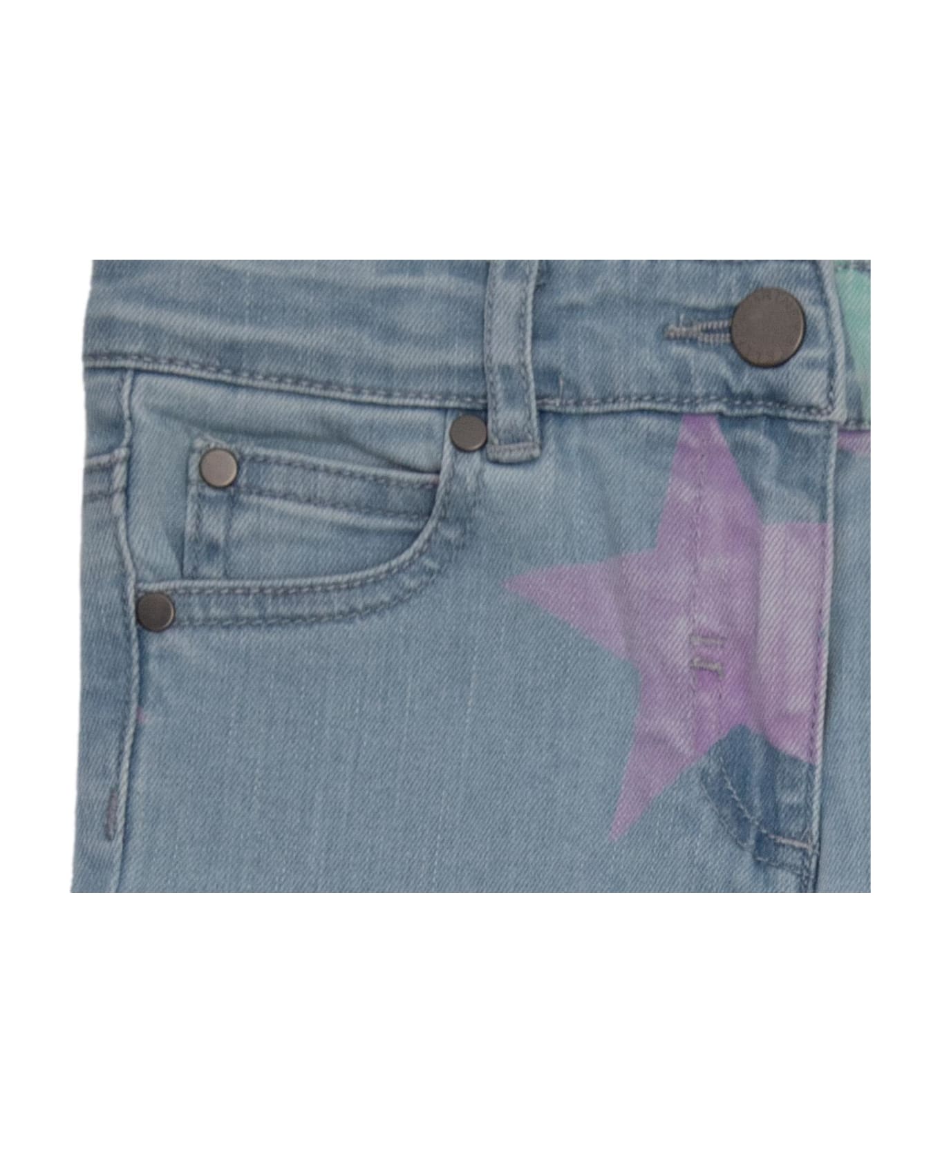 Stella McCartney Kids Jeans With Star Motif - Blu Denim