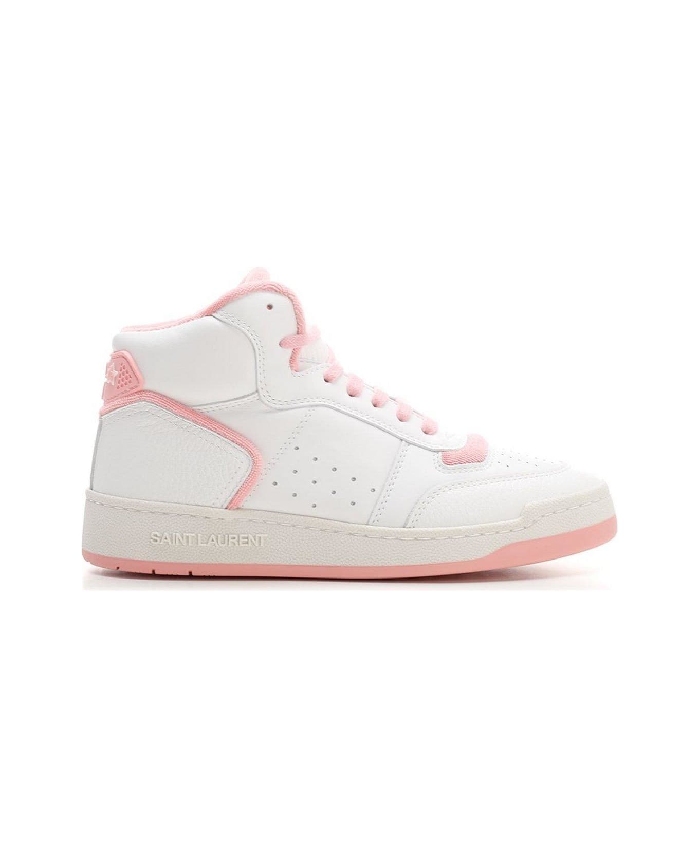 Saint Laurent Jefferson High-top Sneakers - WHITE