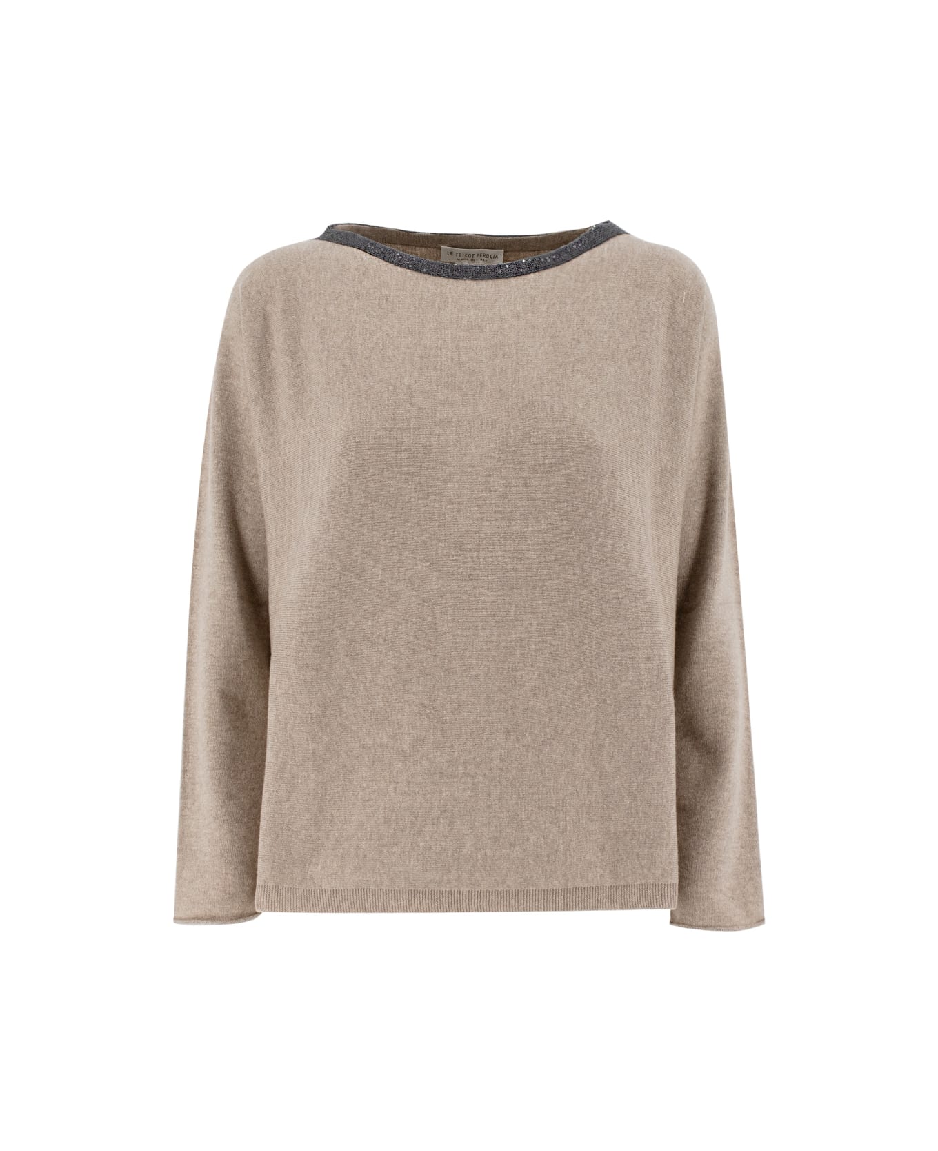 Le Tricot Perugia Sweater - D.BEIGE/D.GREY