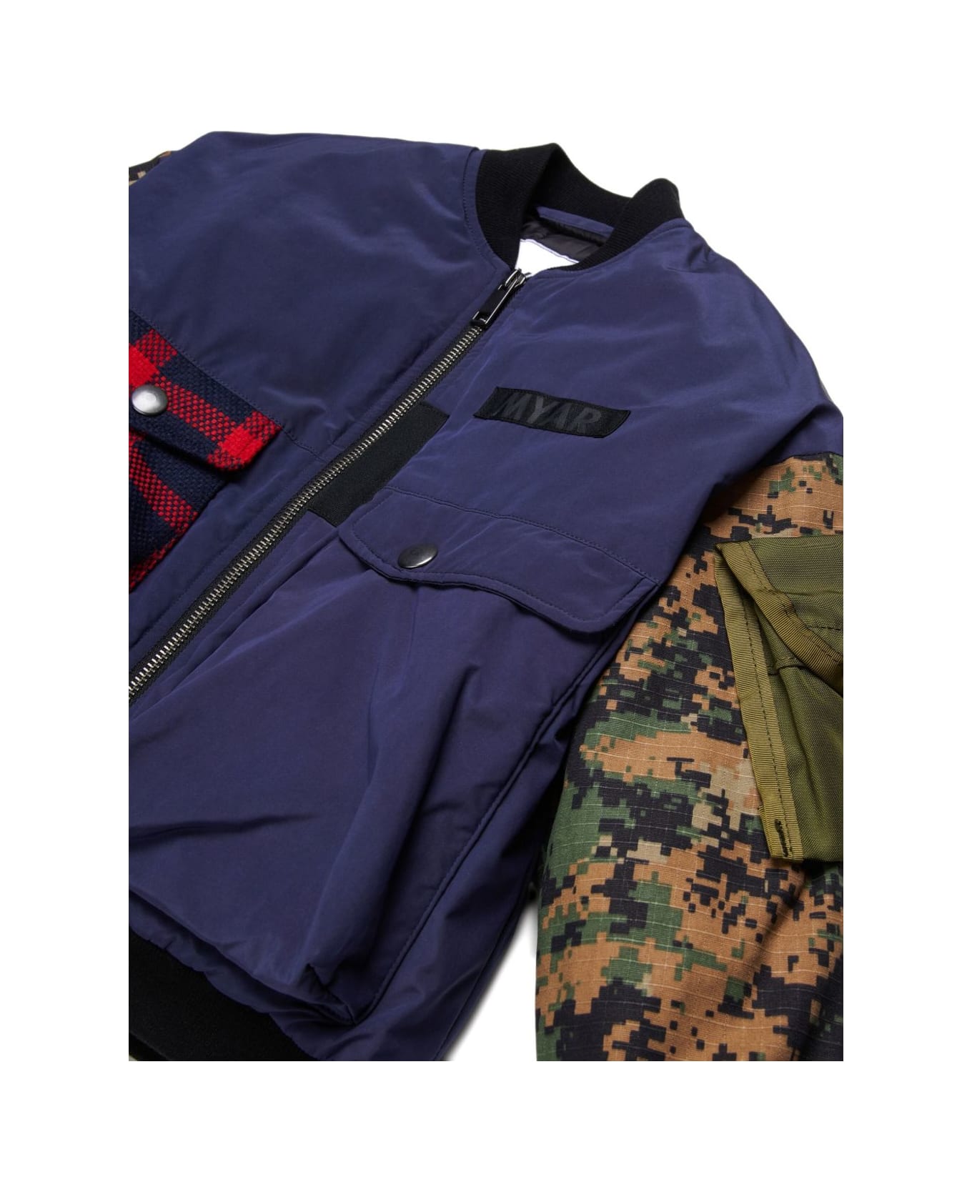 MYAR Patchwork Bomber Jacket - Blue