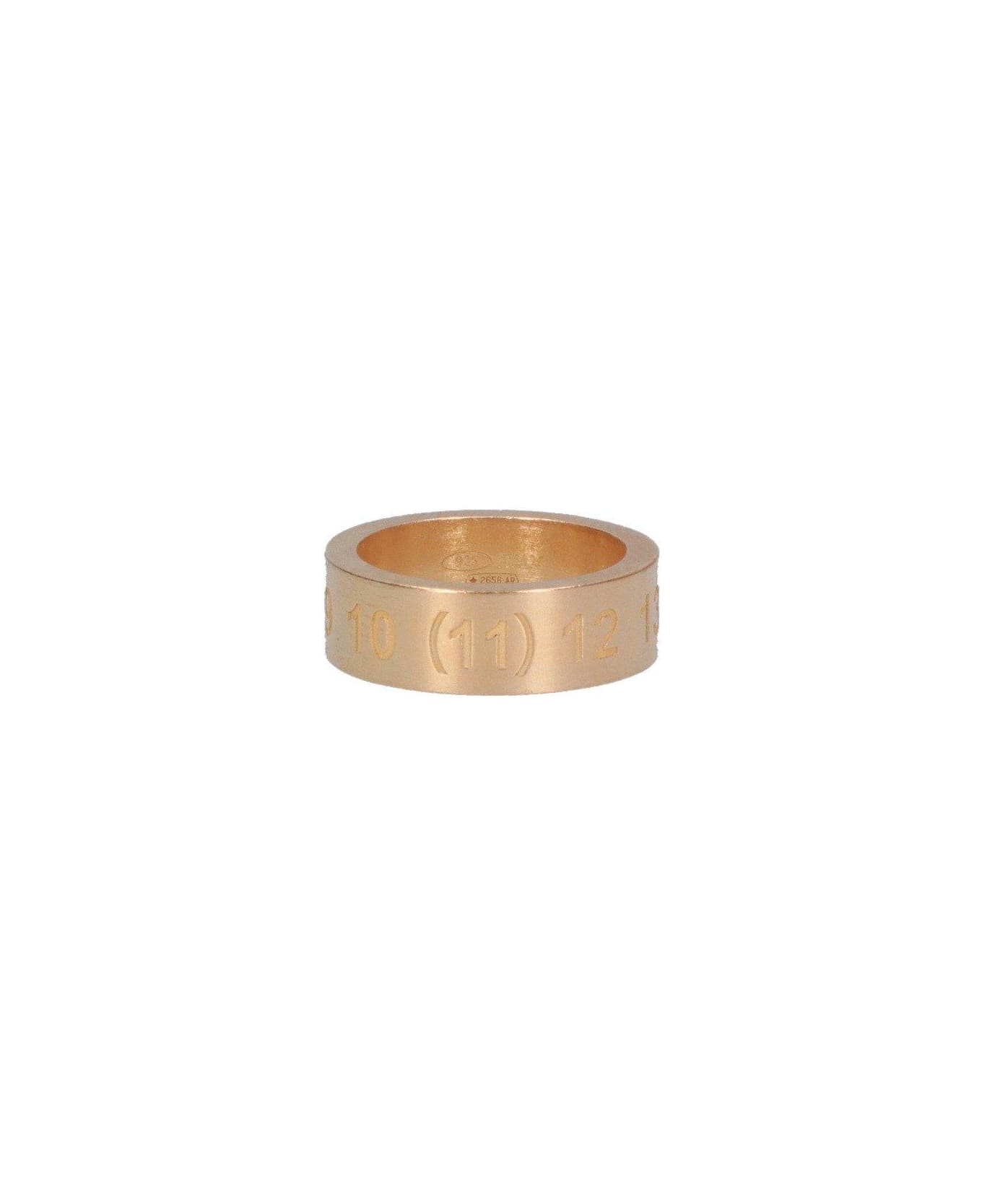 Maison Margiela Number Engraved Ring - YELLOW GOLD PLATING BURATTATO