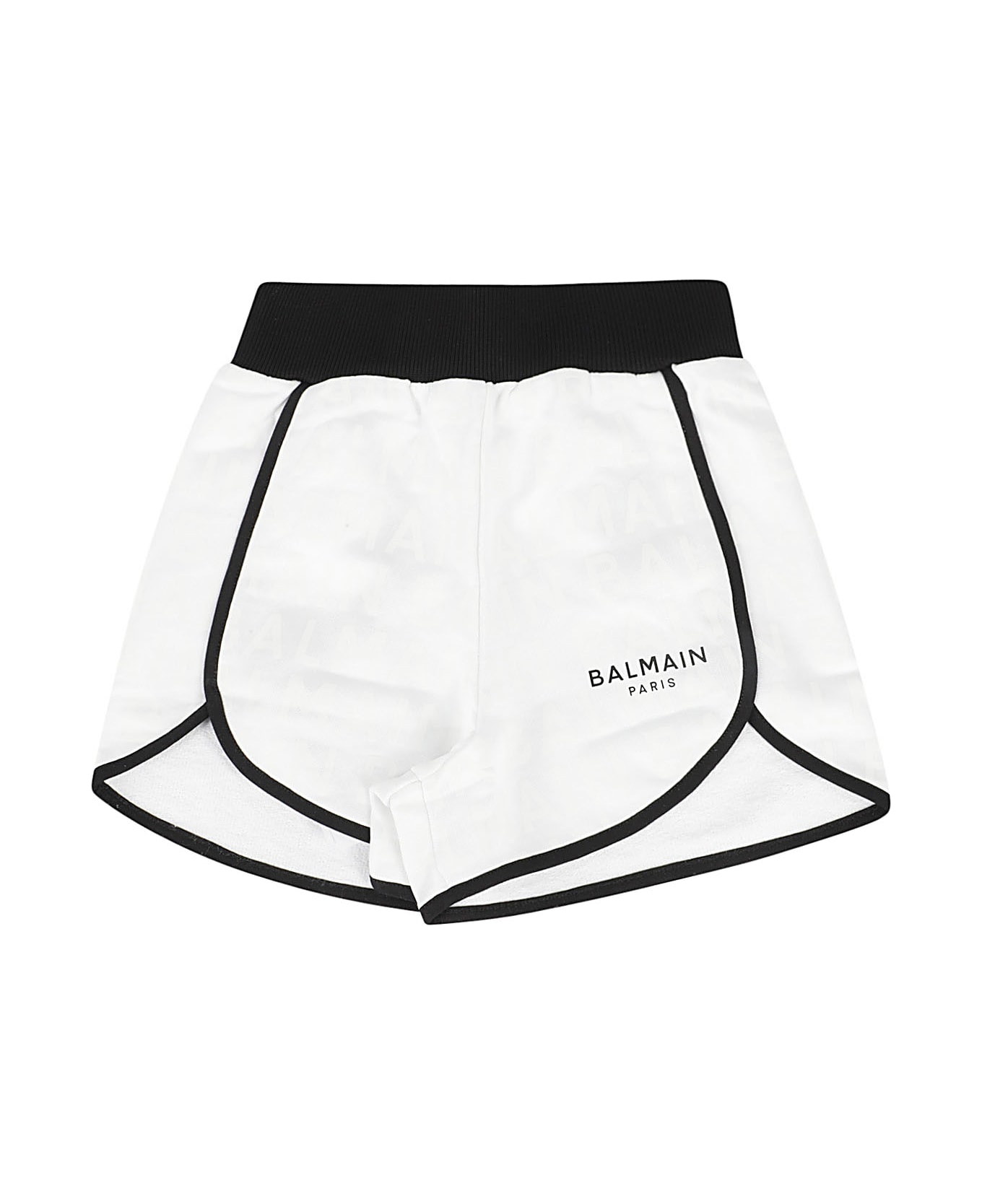 Balmain Jersey Shorts - Ne White Black