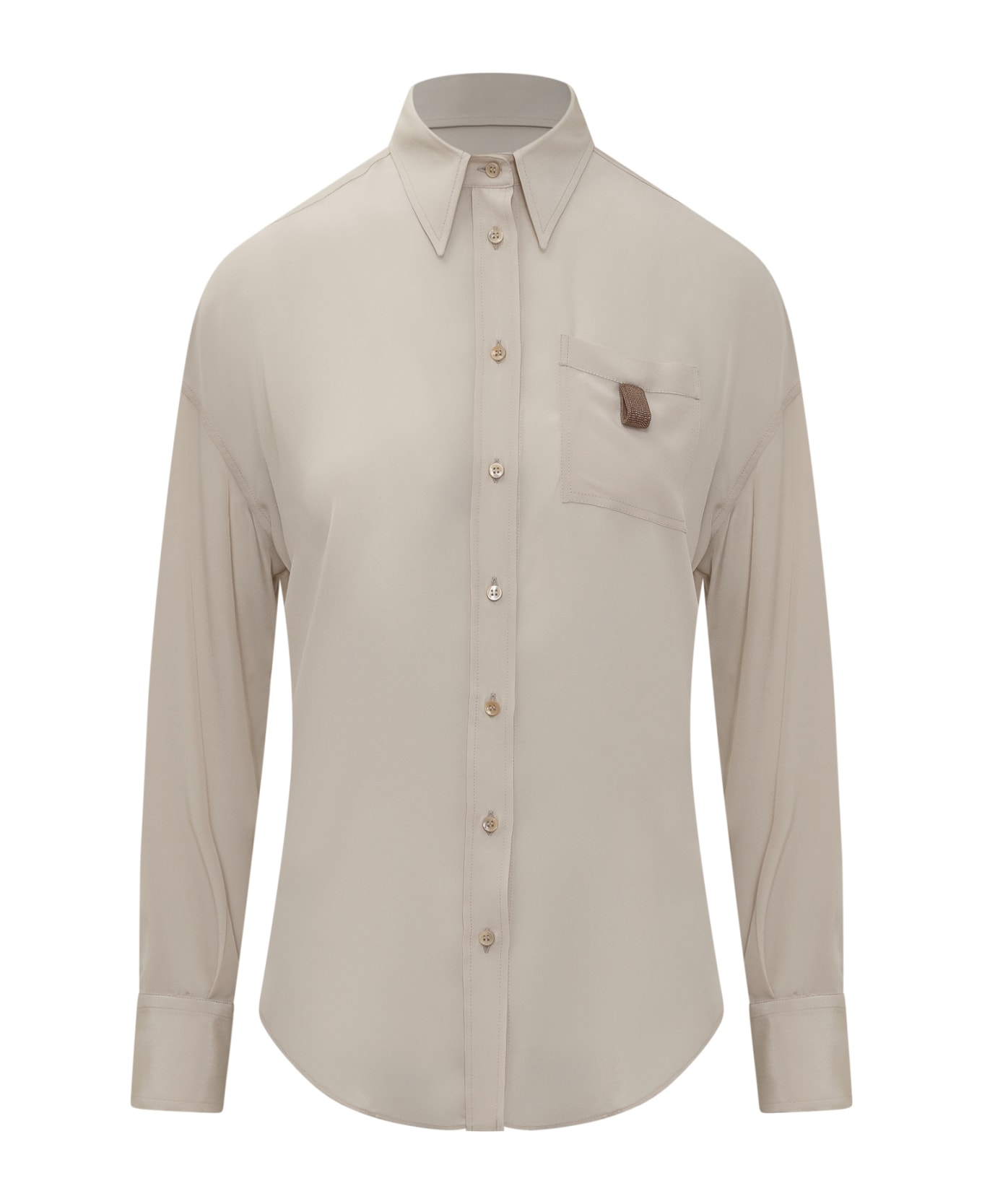 Brunello Cucinelli Silk Shirt - SAND