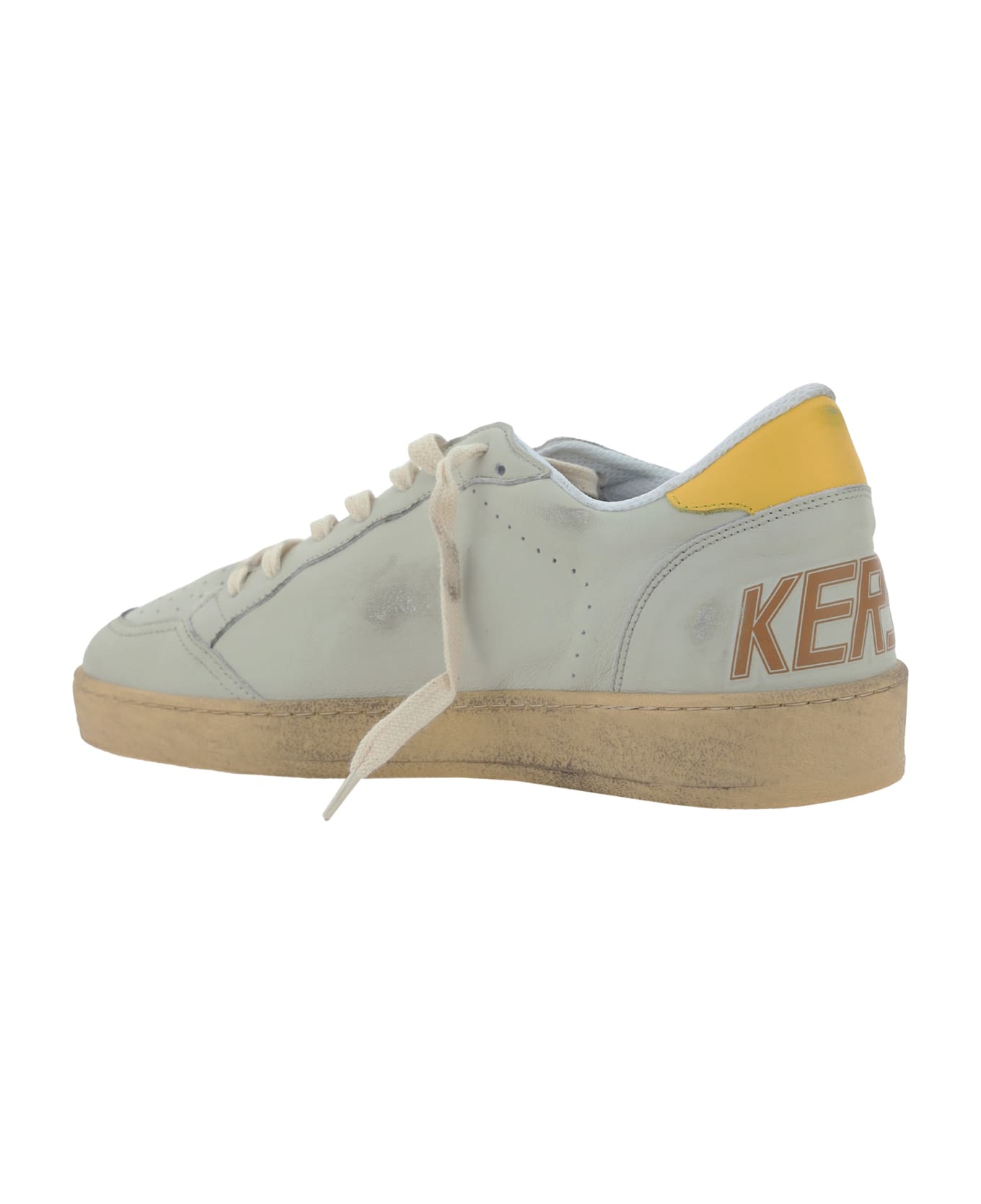 Golden Goose Ballstar Sneakers - White/cathay Spice/mimosa