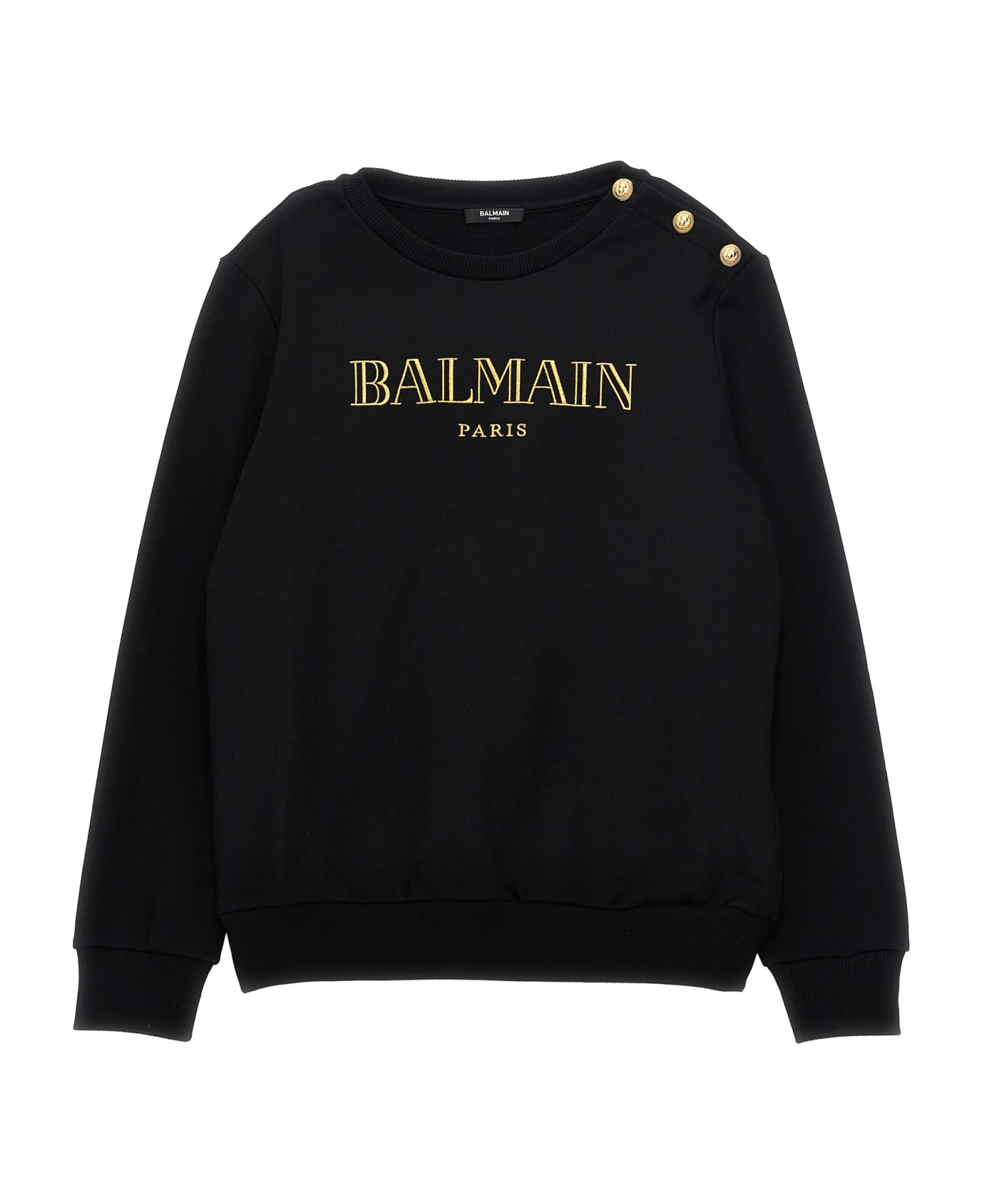 Balmain Logo Embroidery Sweatshirt - Or