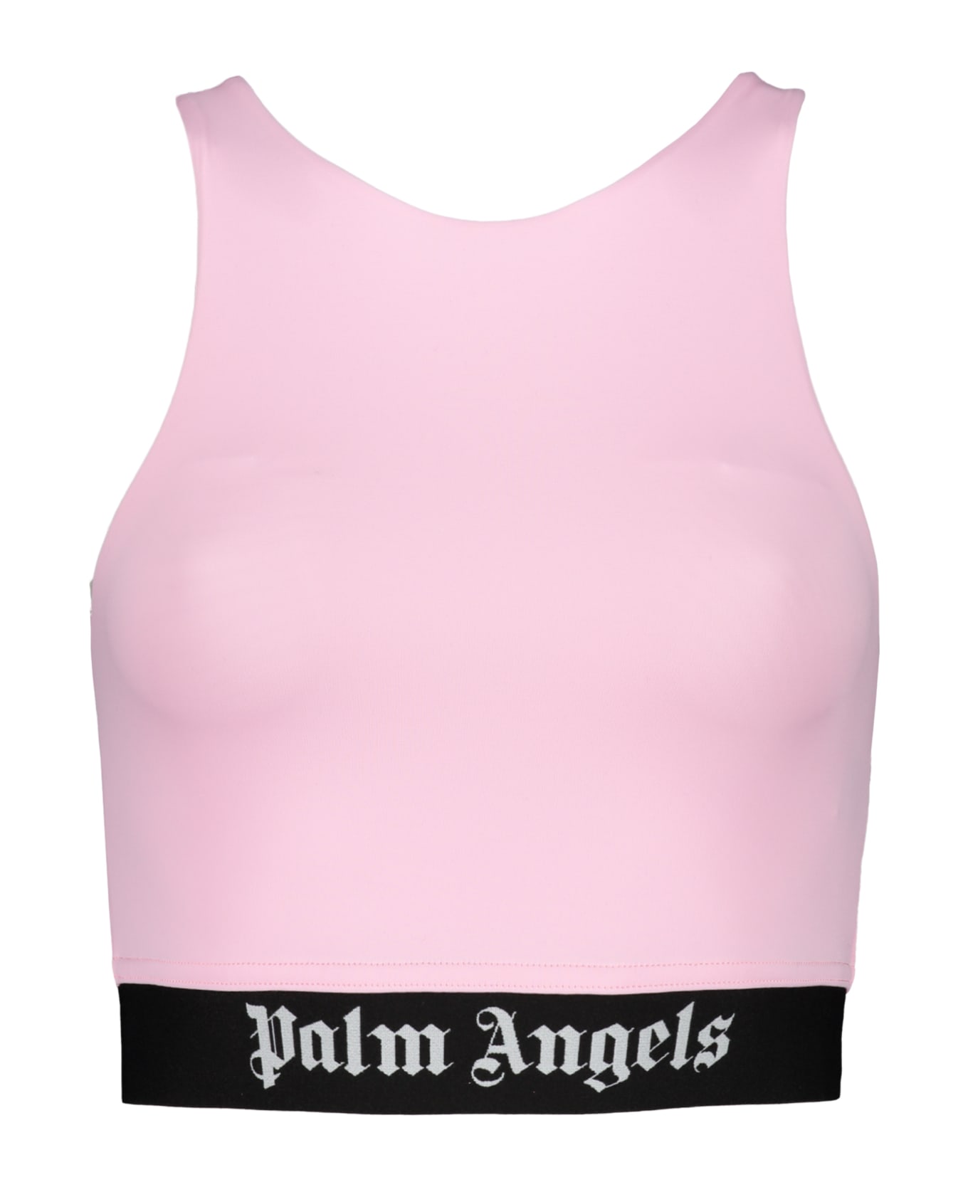 Palm Angels Crop-top With Logo - Pink