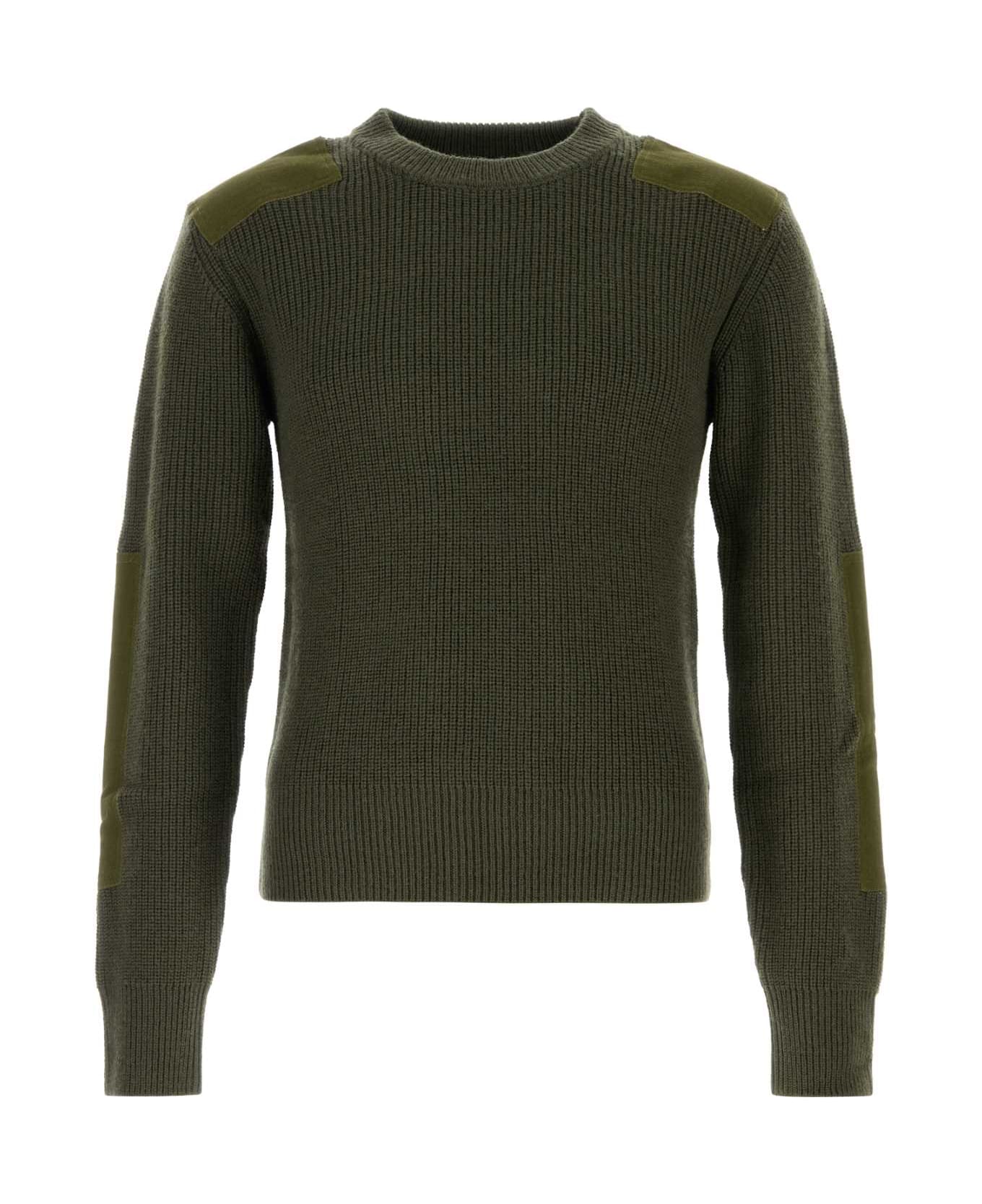 Gimaguas Olive Green Wool And Acrylic Larry Sweater - GREEN