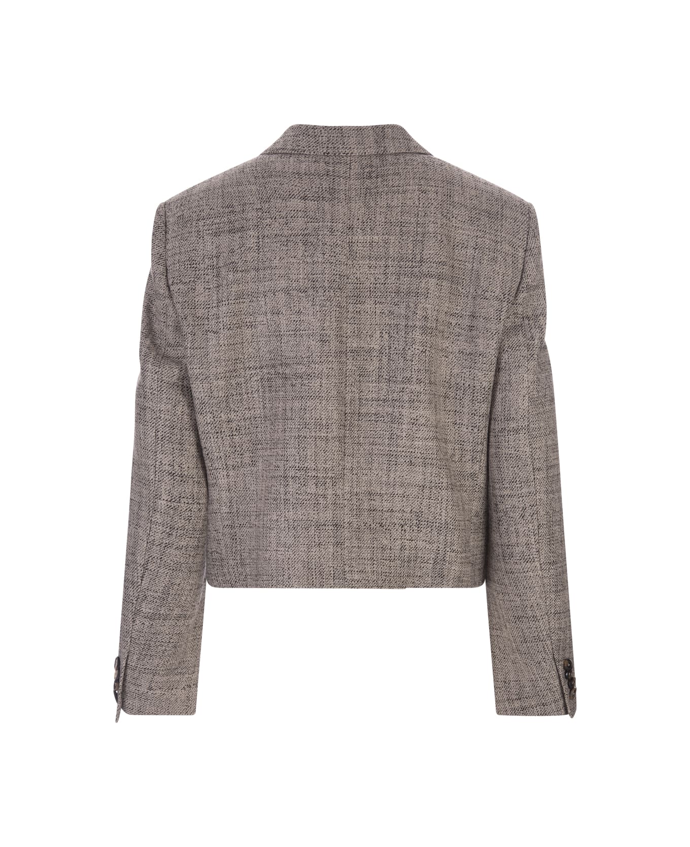 Stella McCartney Double-breasted Short Wide Blazer - Brown
