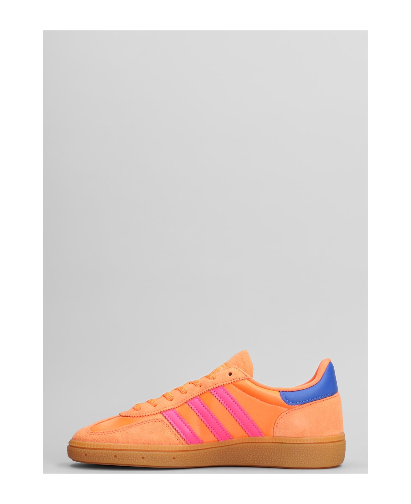 Adidas Handball Spezial Sneakers In Orange Suede And Fabric - orange