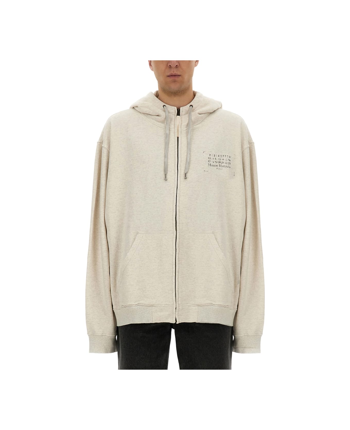 Maison Margiela Sweatshirt With Logo - IVORY