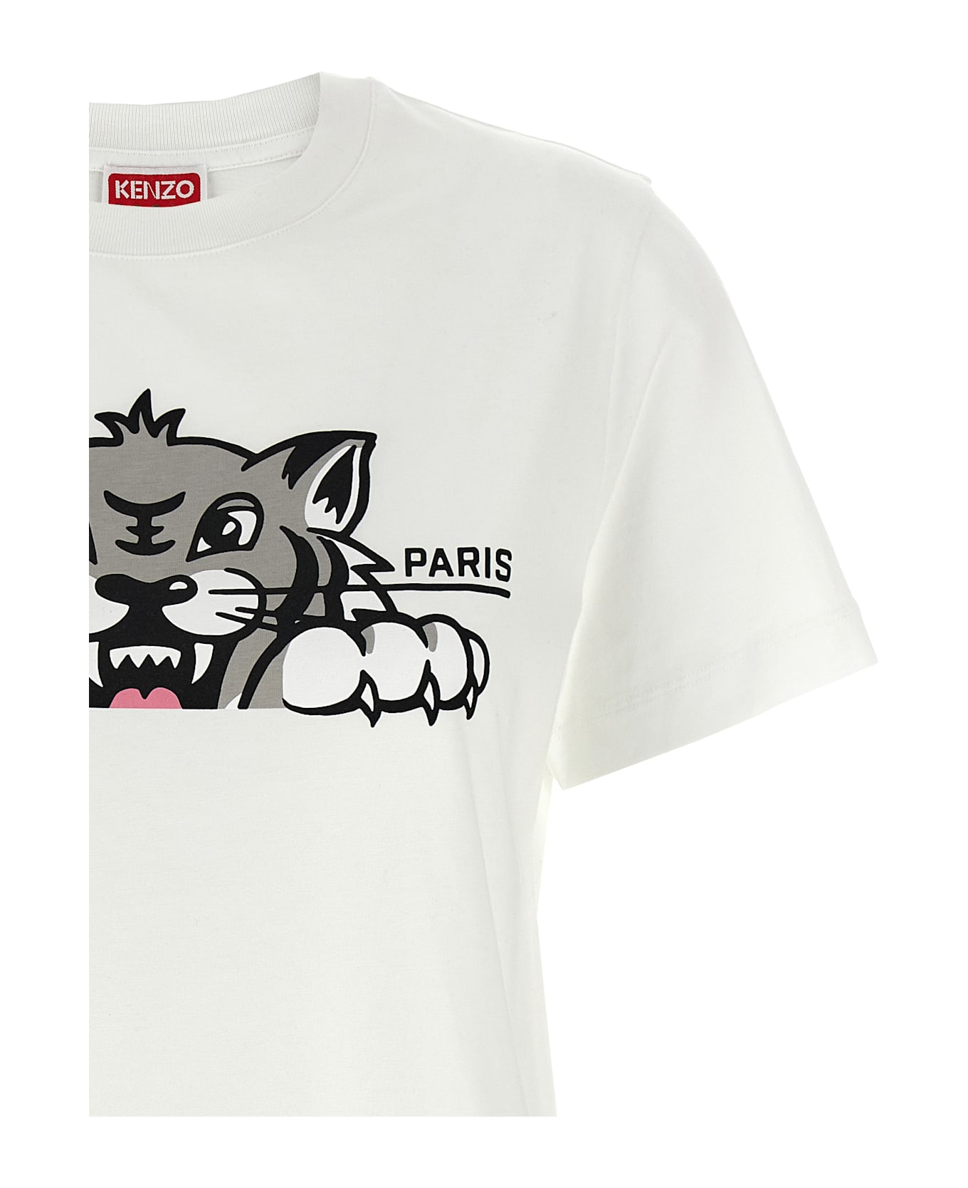 Kenzo 
happy Tiger
 T-shirt - White