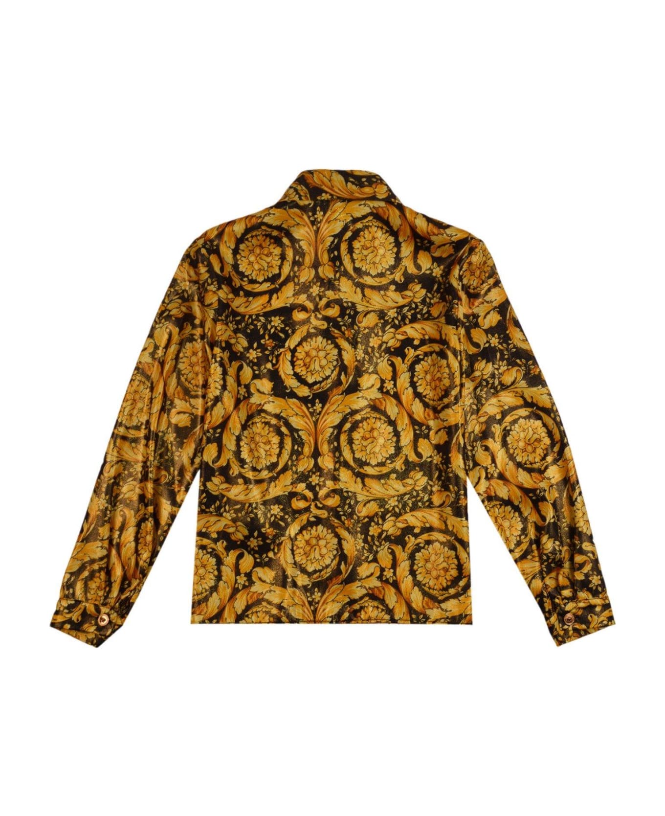 Versace Barocco-printed Buttoned Shirt - GOLD シャツ