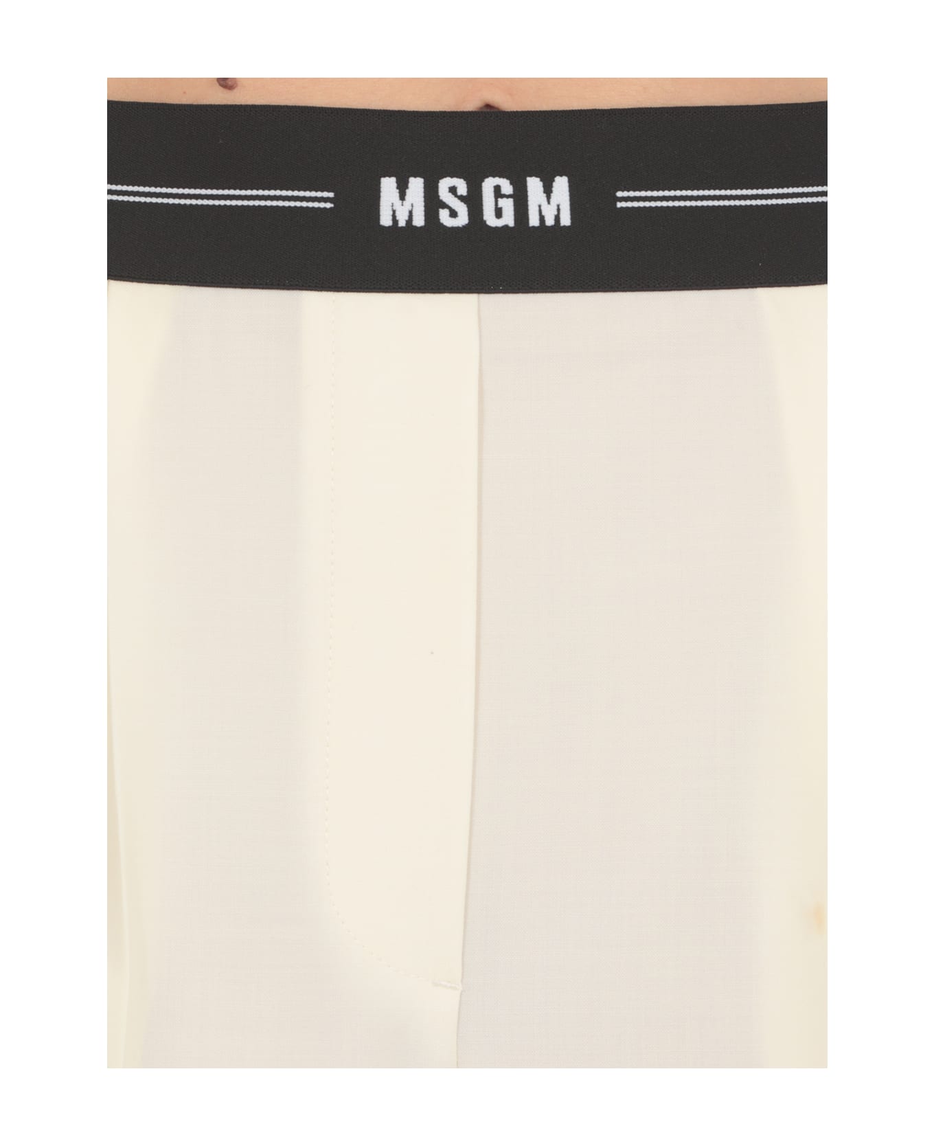 MSGM Wool Pants - White