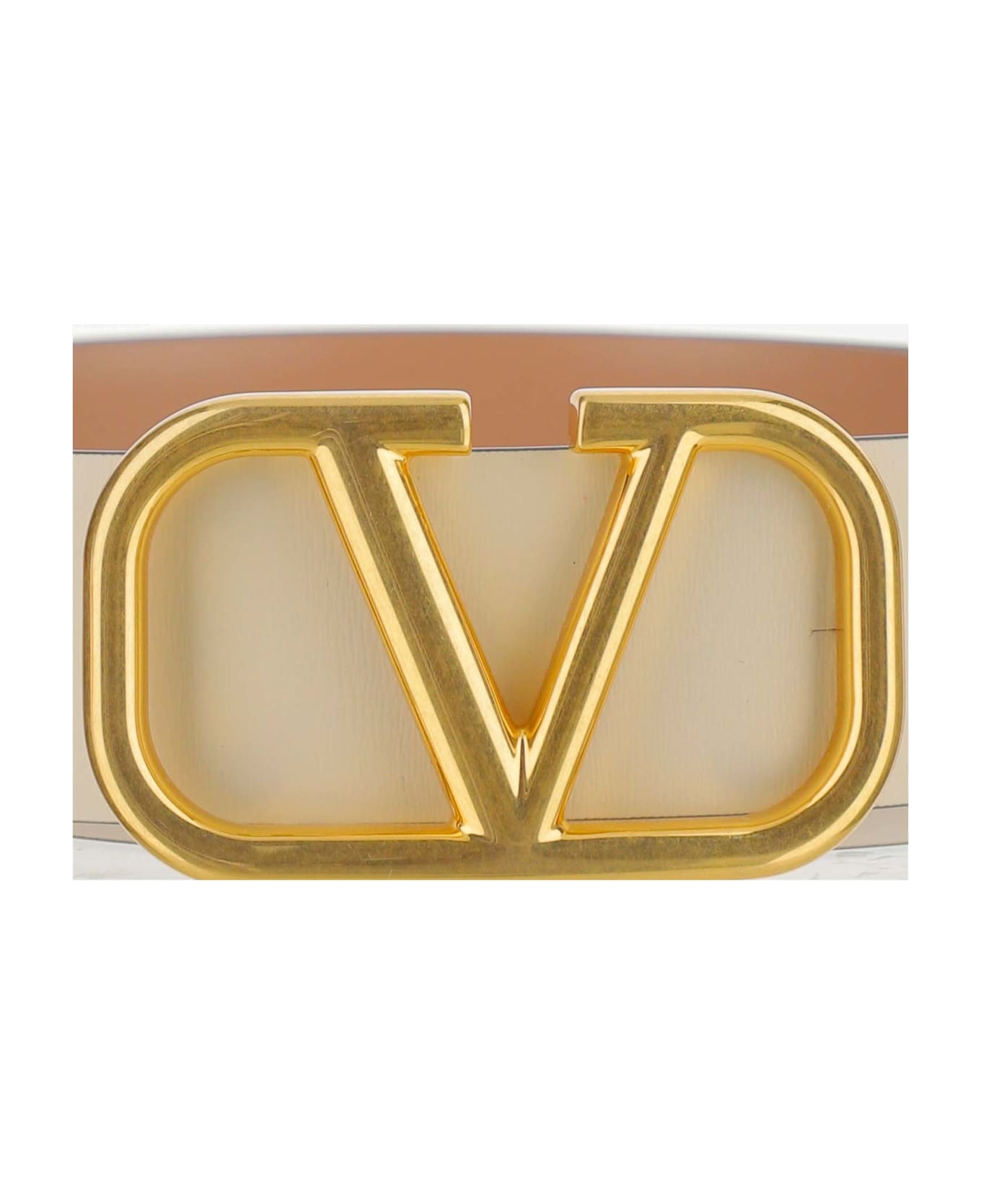 Valentino Garavani Vlogo Signature Reversible Belt - Ivory