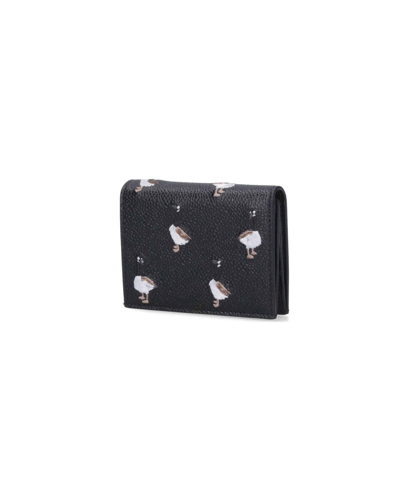 Thom Browne Bi-fold Wallet "goose" - Black  