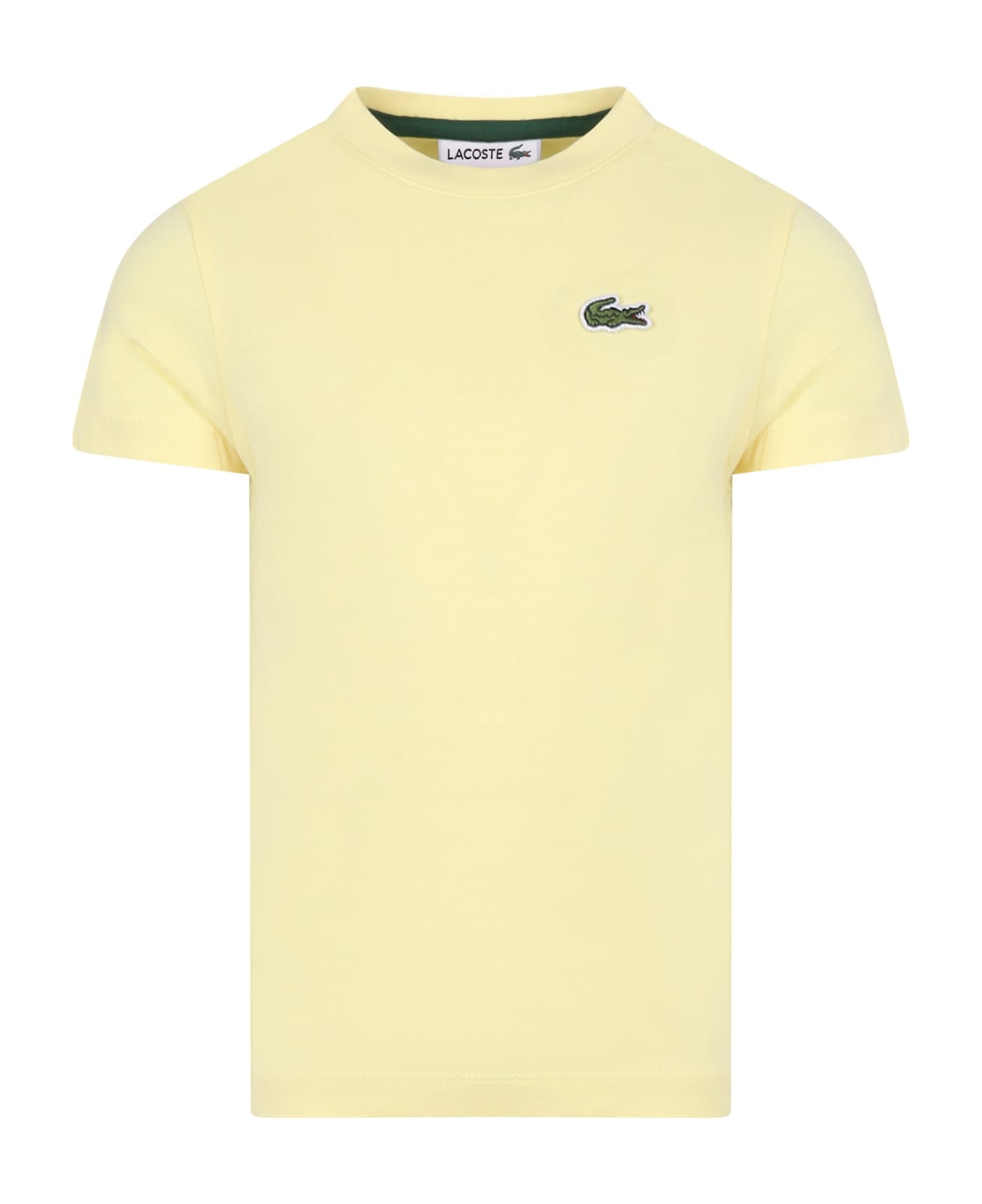 Lacoste Yellow T-shirt For Boy With Crocodile - Yellow Tシャツ＆ポロシャツ