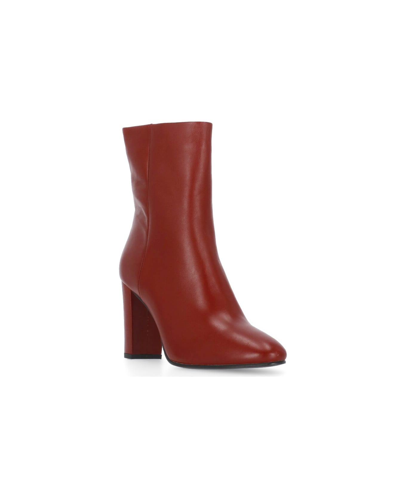 Julie Dee Leather Boots - Bordeaux