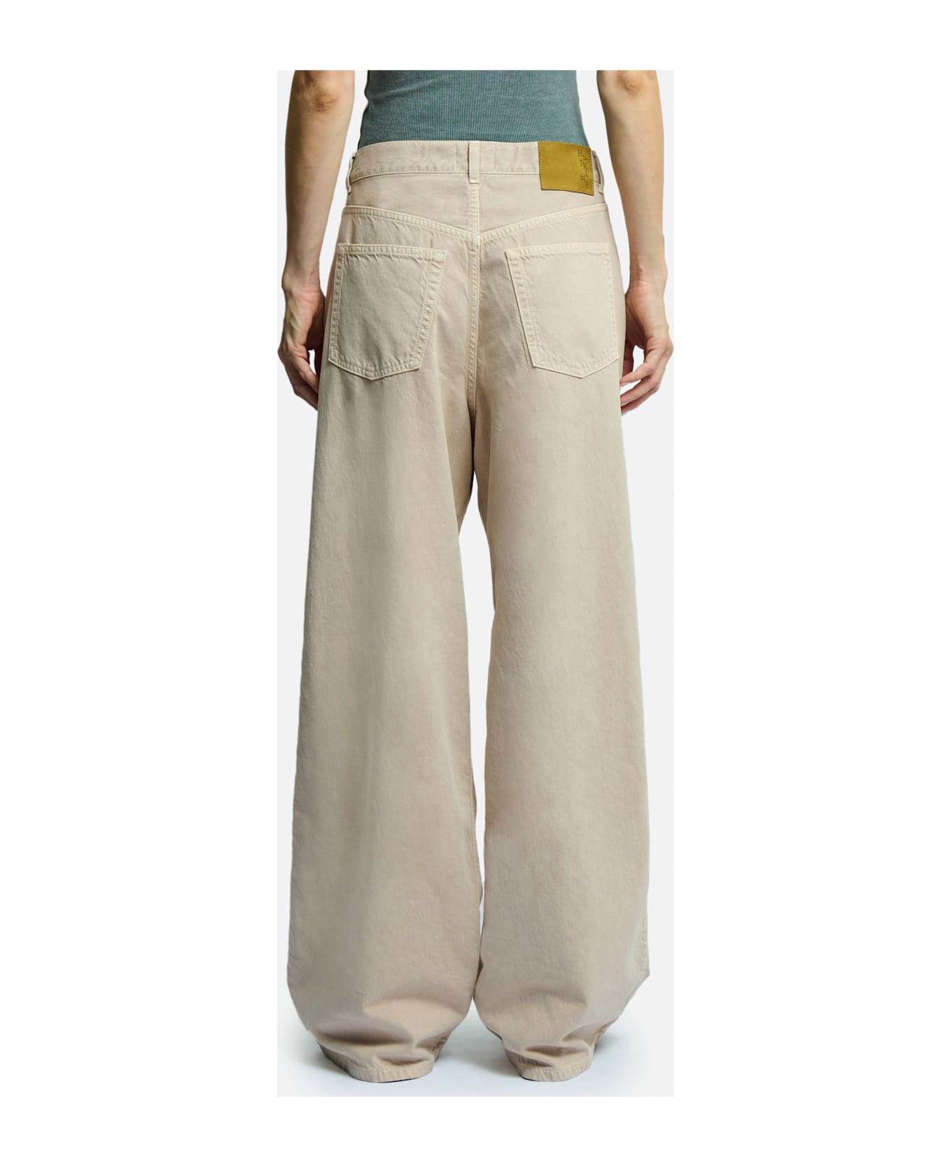 Haikure Candy Twill Wide Pants - BEIGE