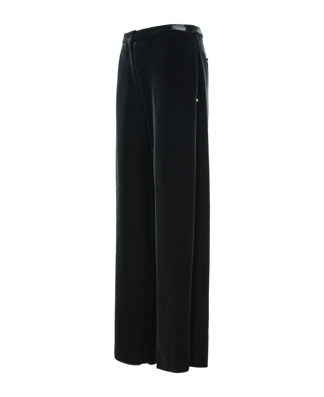 SportMax 'arte1234' Black Polyester Blend Pants - Black