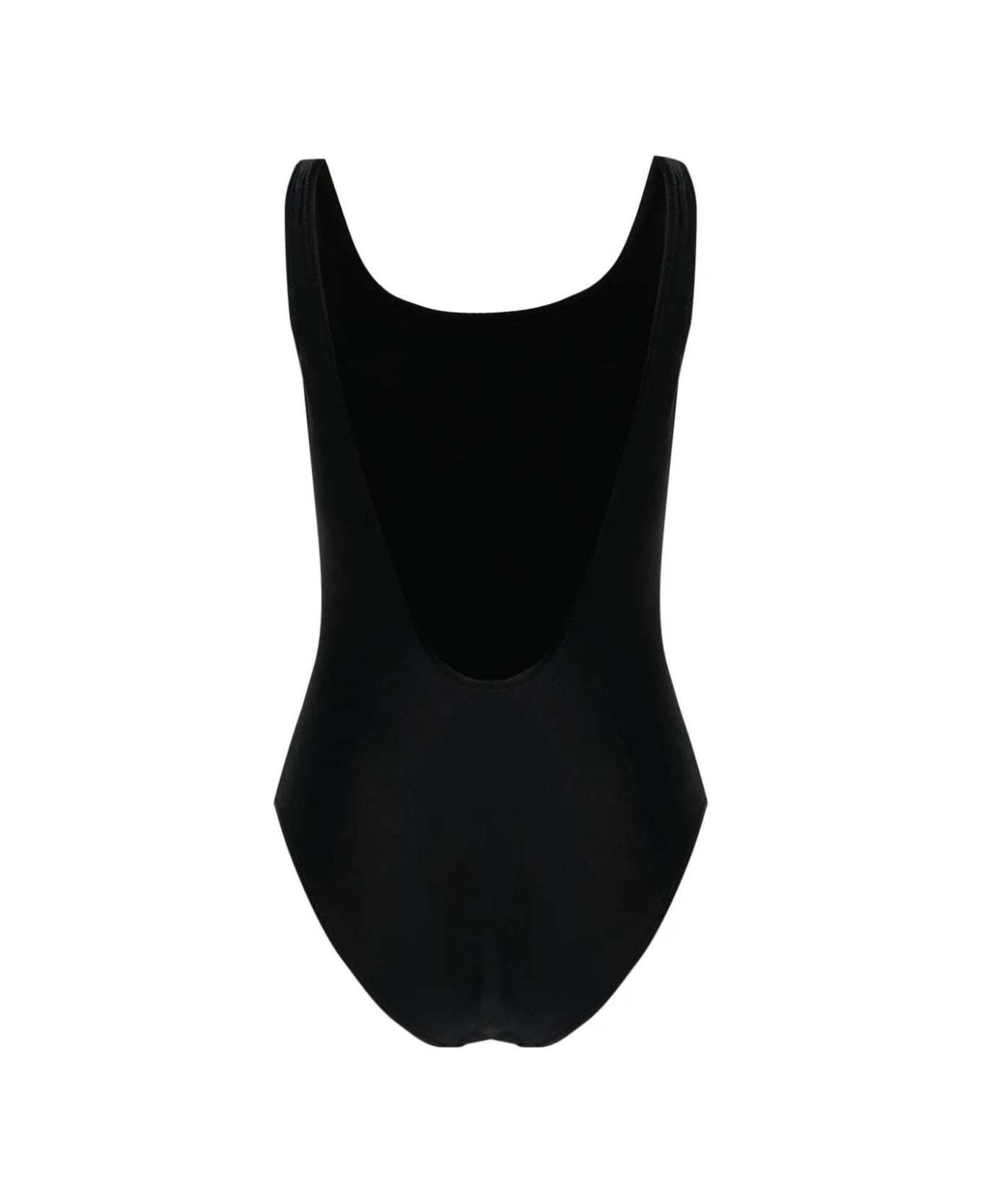 Moschino Logo Printed One-piece Swimming Suit - Nero