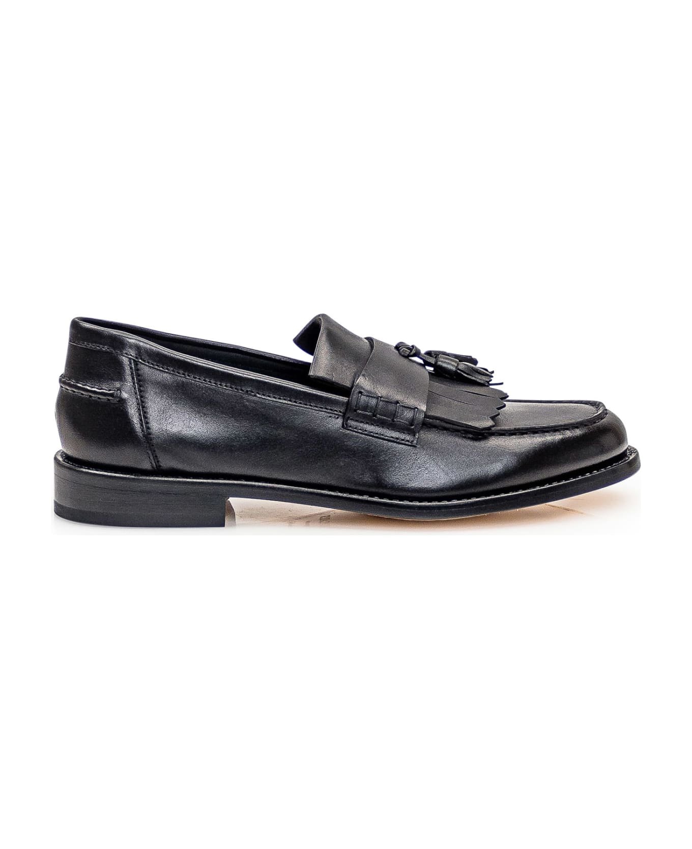 Doucal's Leather Loafer - NERO