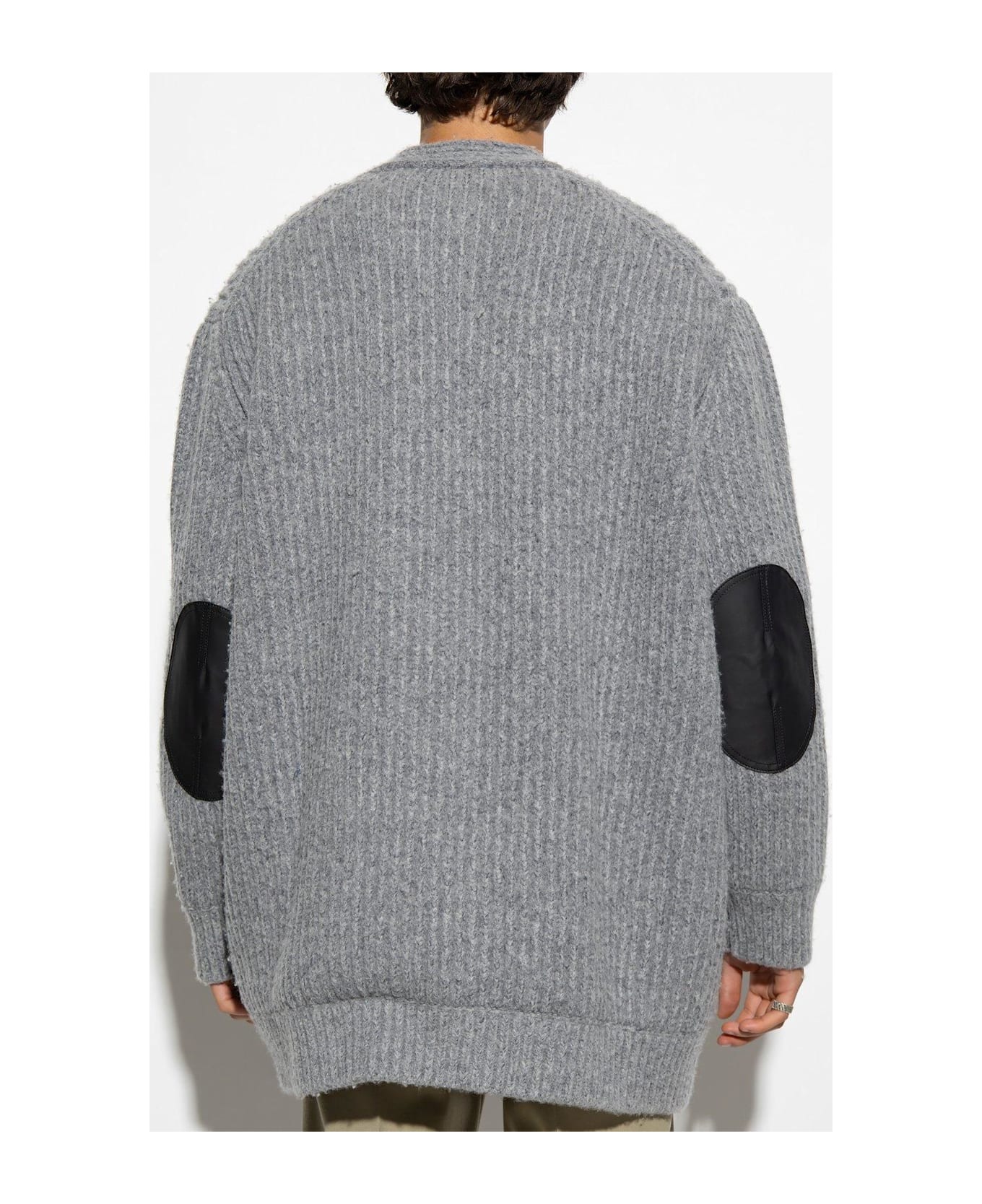 Bottega Veneta V-neck Knitted Cardigan - MEDIUMGREY