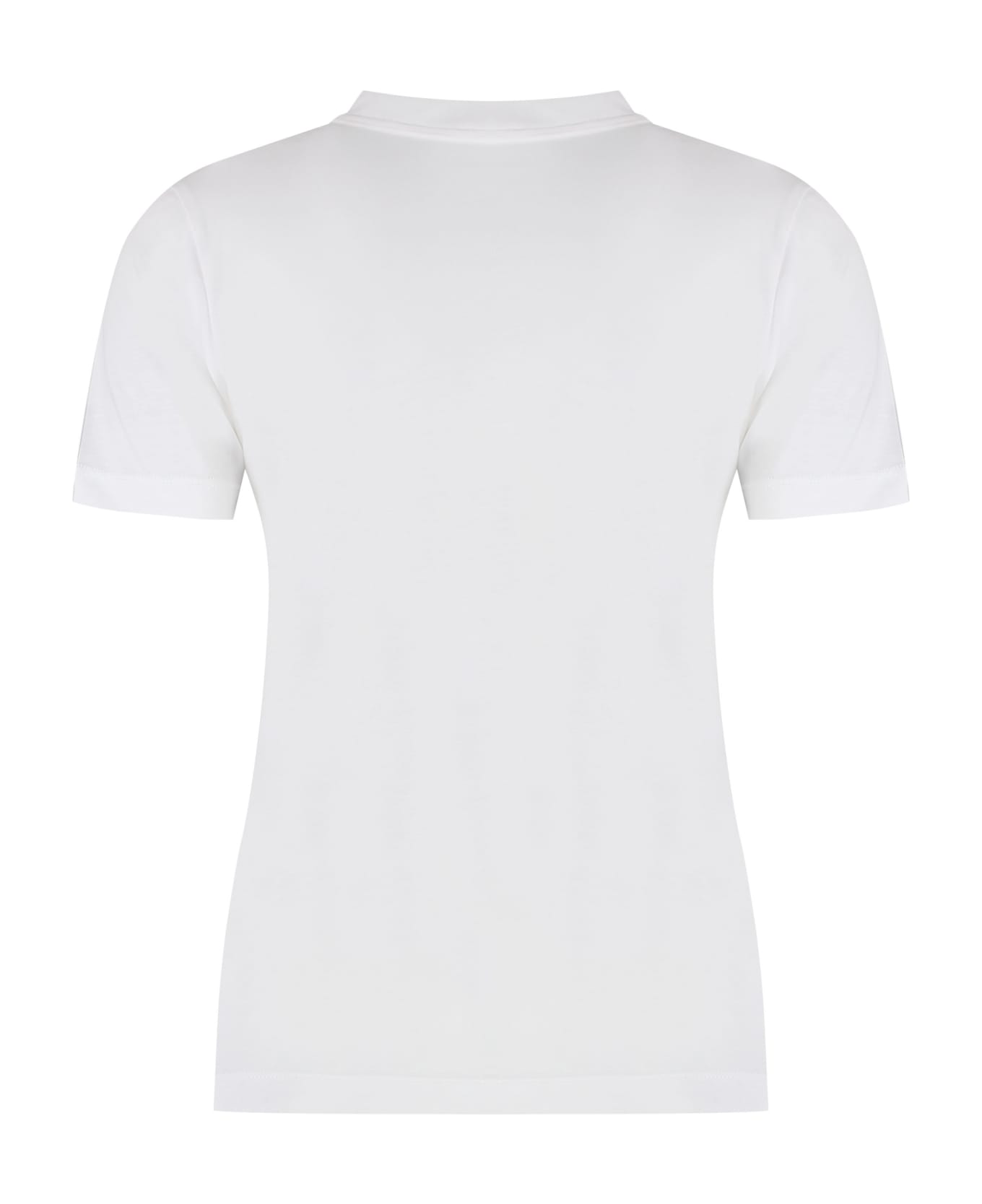 Moncler Cotton Crew-neck T-shirt - NATURAL