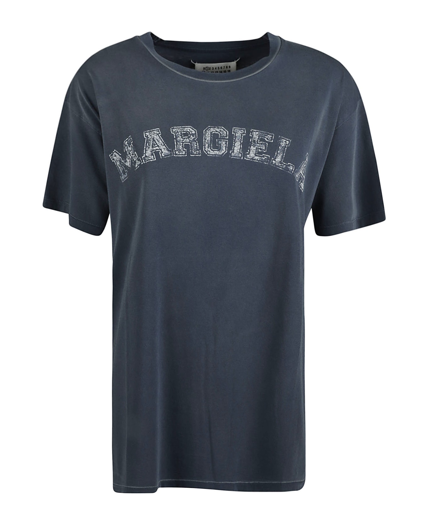 Maison Margiela T-shirt With Logo - Blue シャツ