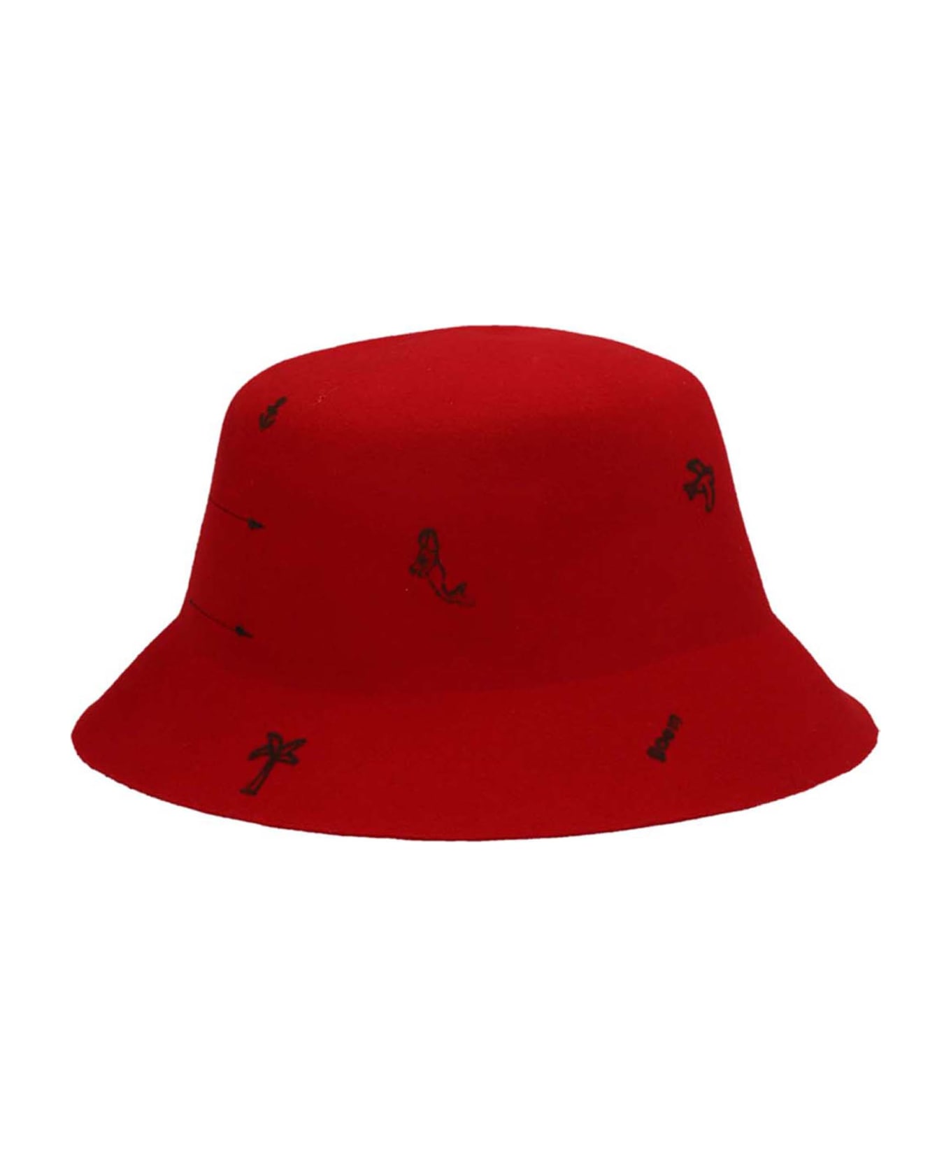 Super Duper Hats 
freya
 Superduper X Laurent Jorubini Bucket Hat - Red