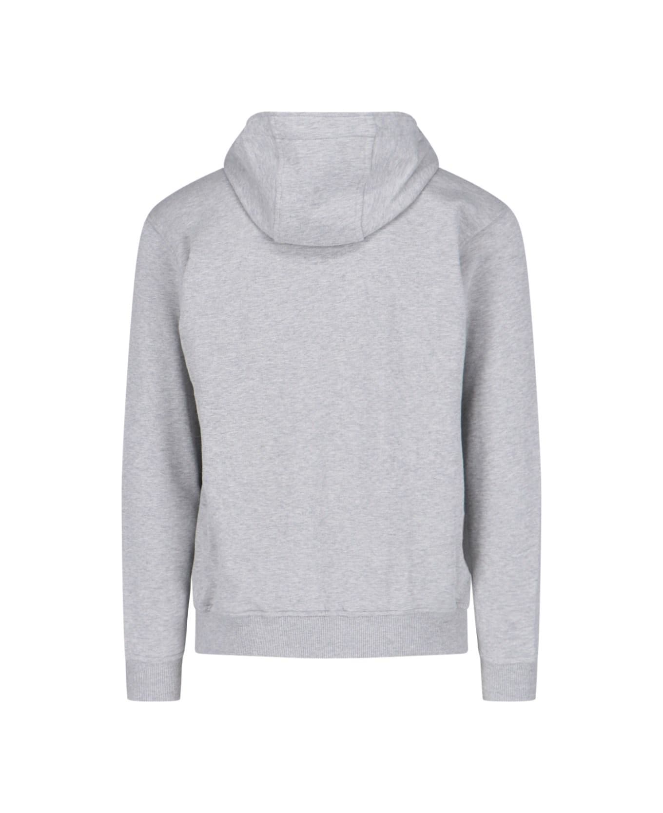 Comme des Garçons Shirt Printed Zip Sweatshirt - Top Grey