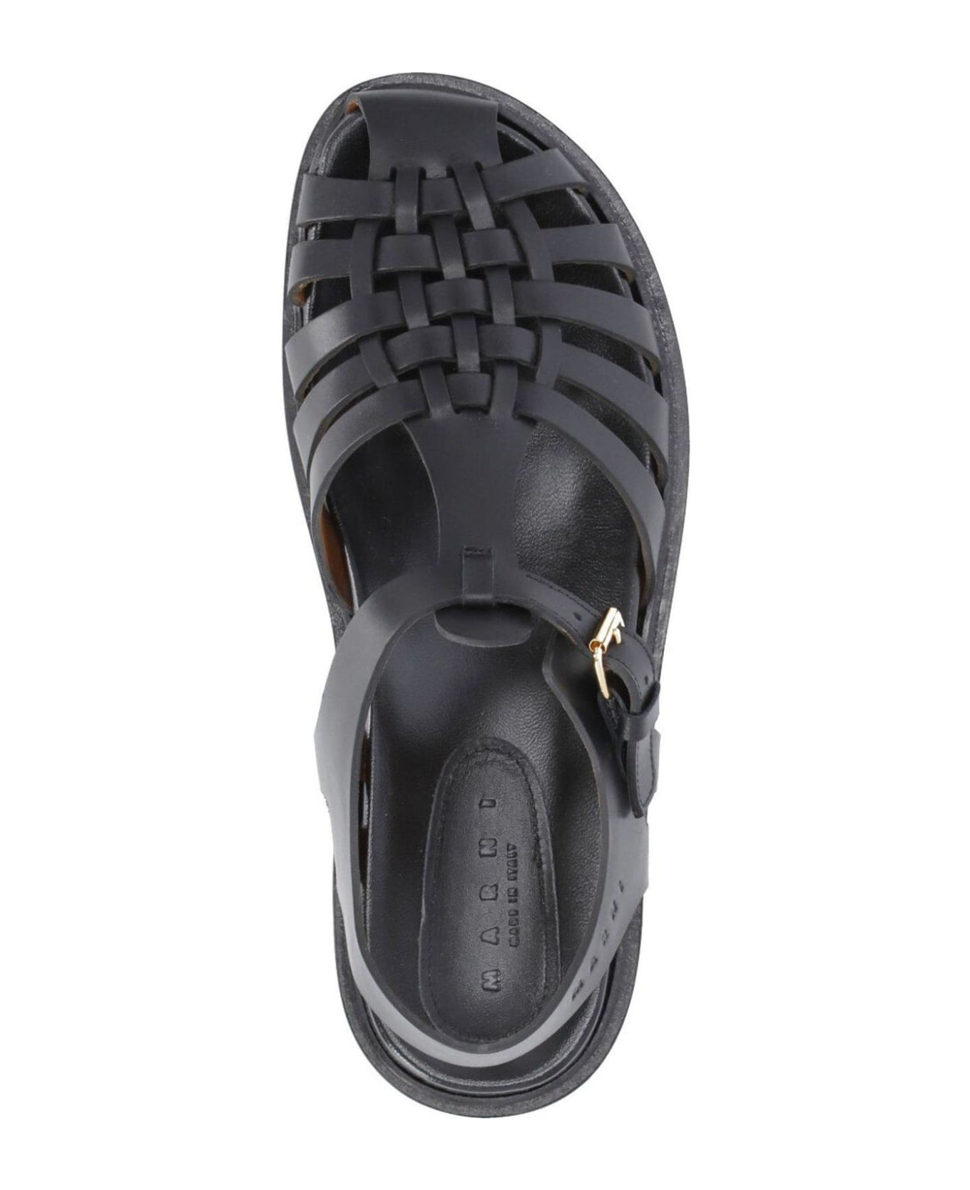 Marni Fisherman Ankle-buckle Sandals - Black