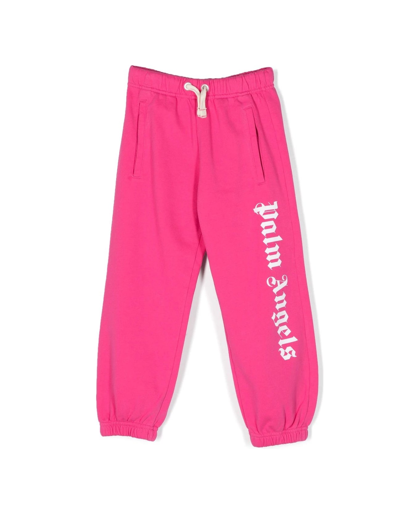 Palm Angels Fuchsia Joggers With Logo - Pink ボトムス