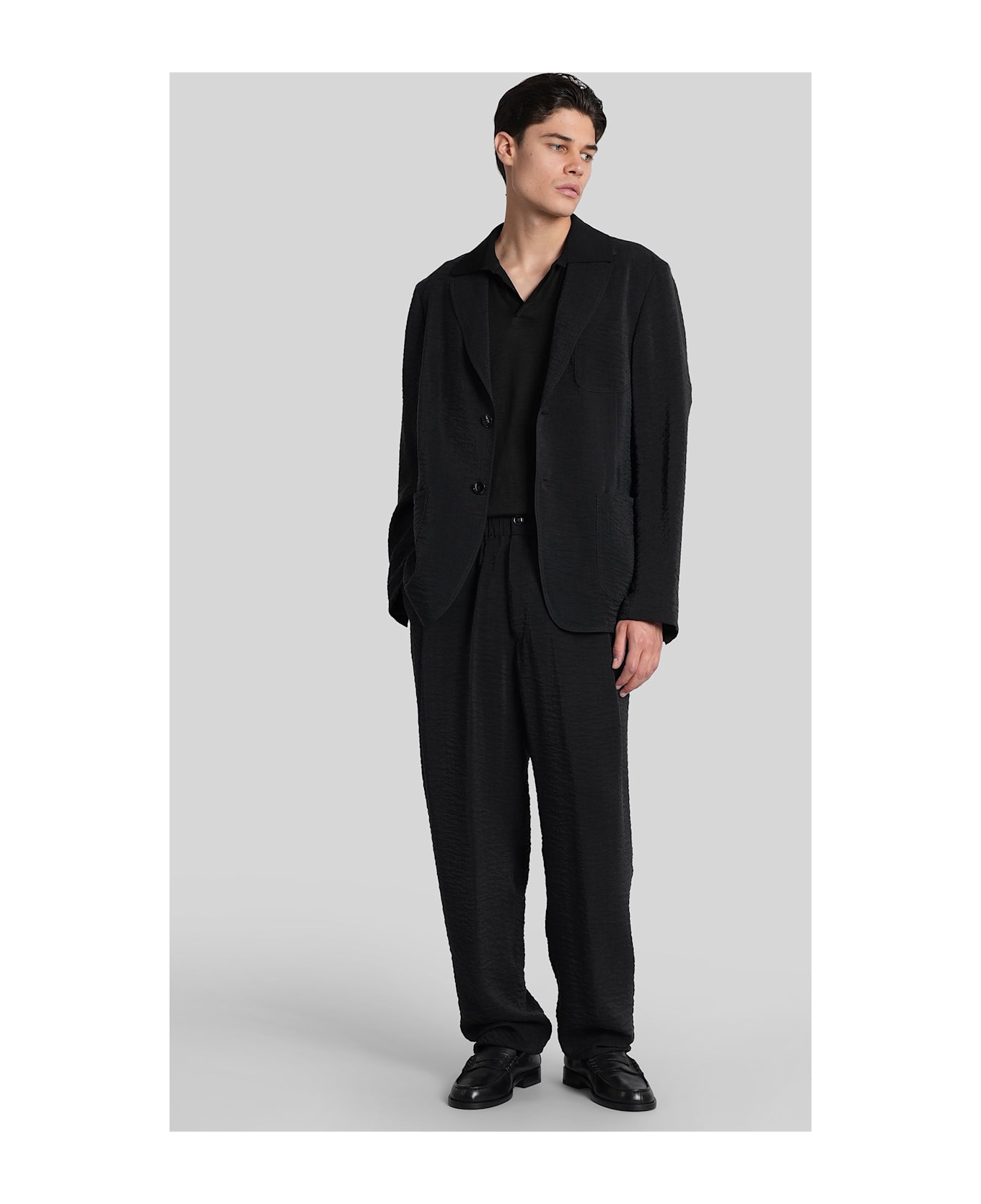 Giorgio Armani Blazer In Black Polyamide Polyester - black