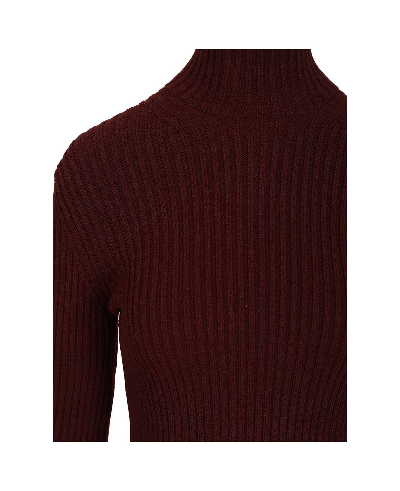 Max Mara Wool And Cashmere Turtleneck Sweater - BORDEAUX