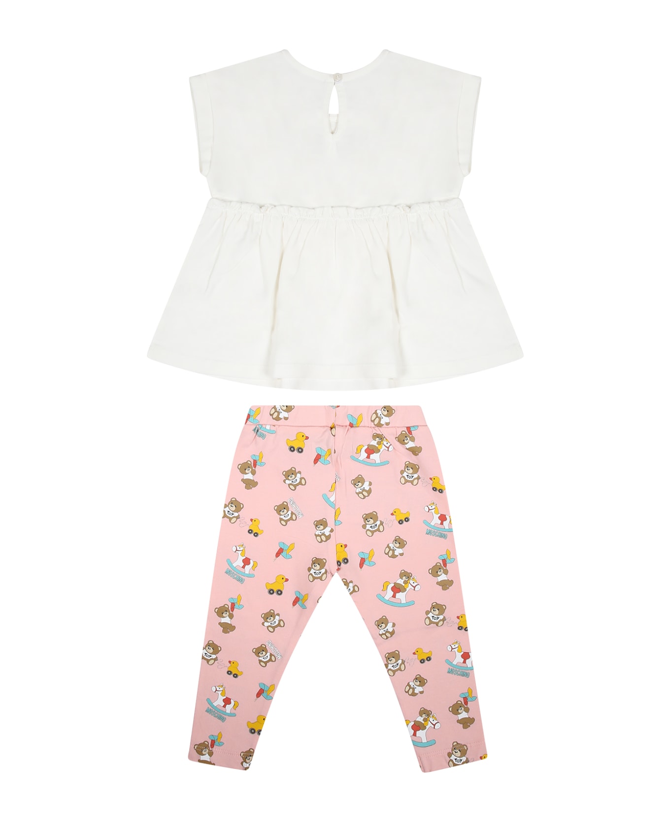 Moschino Multicolor Set For Baby Girl With Teddy Bear And Ducks - Multicolor ボトムス