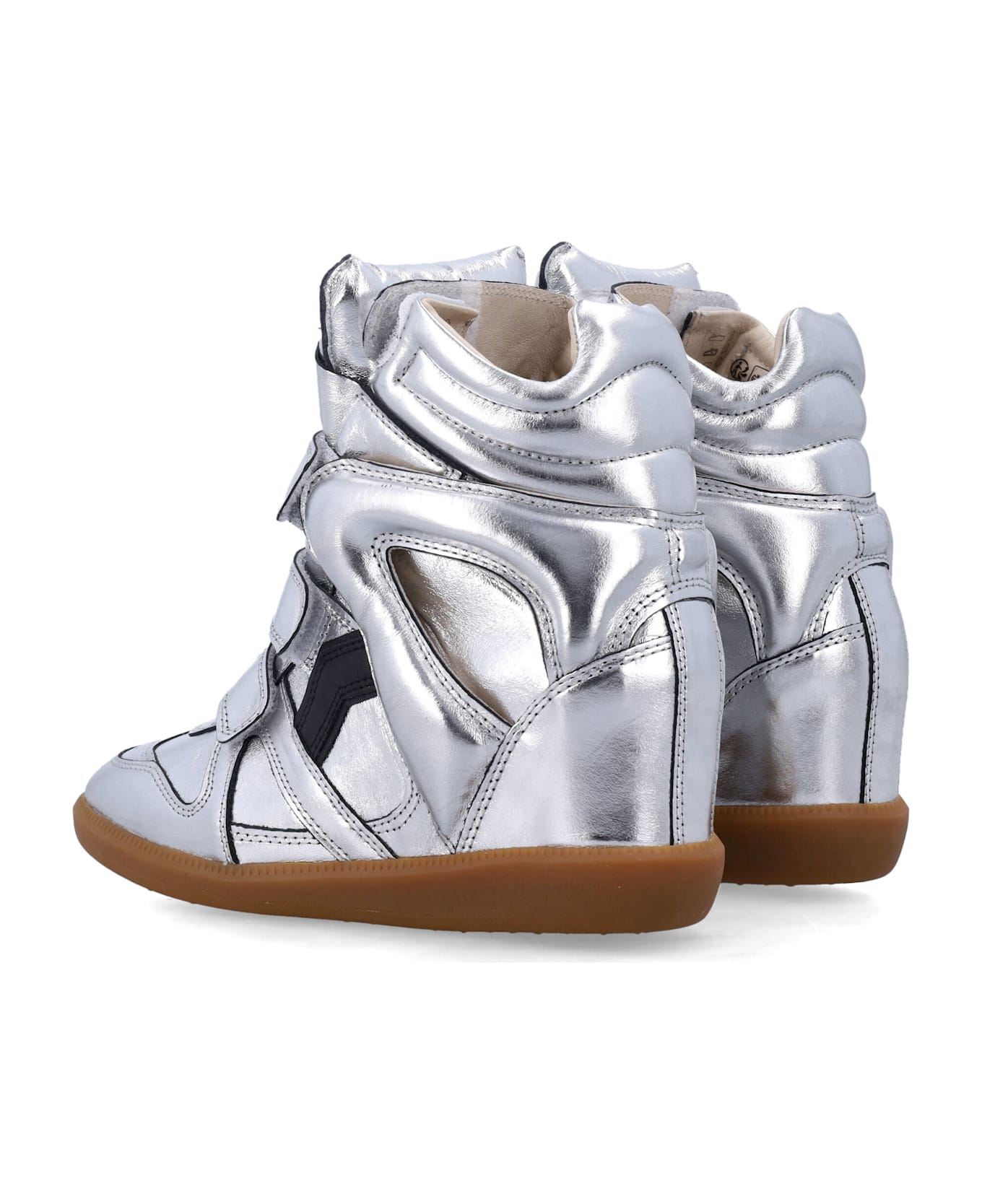 Isabel Marant Bekett Metallic Silver Sneakers - GUN METAL